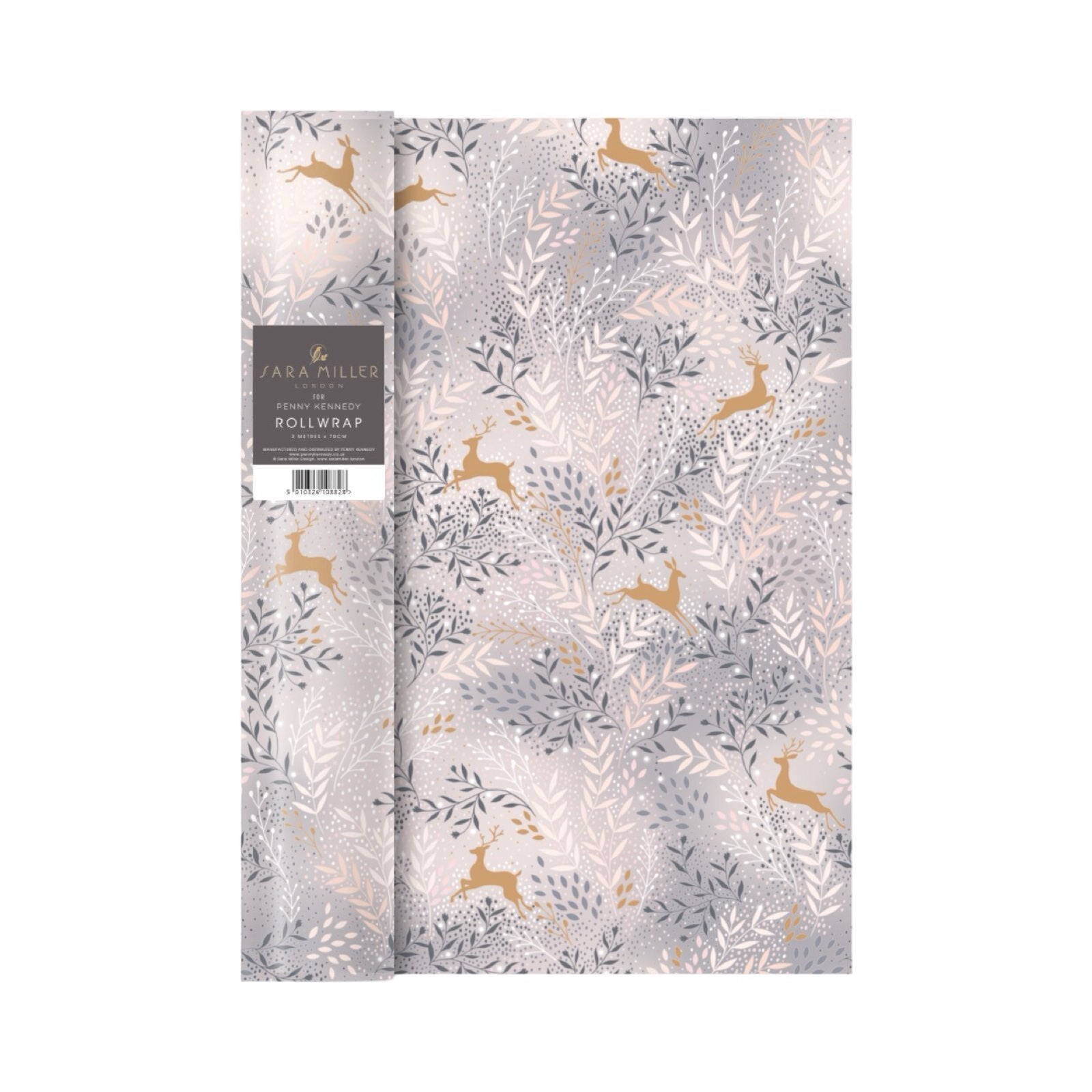 Prancing Deer Christmas Gift Wrap Roll