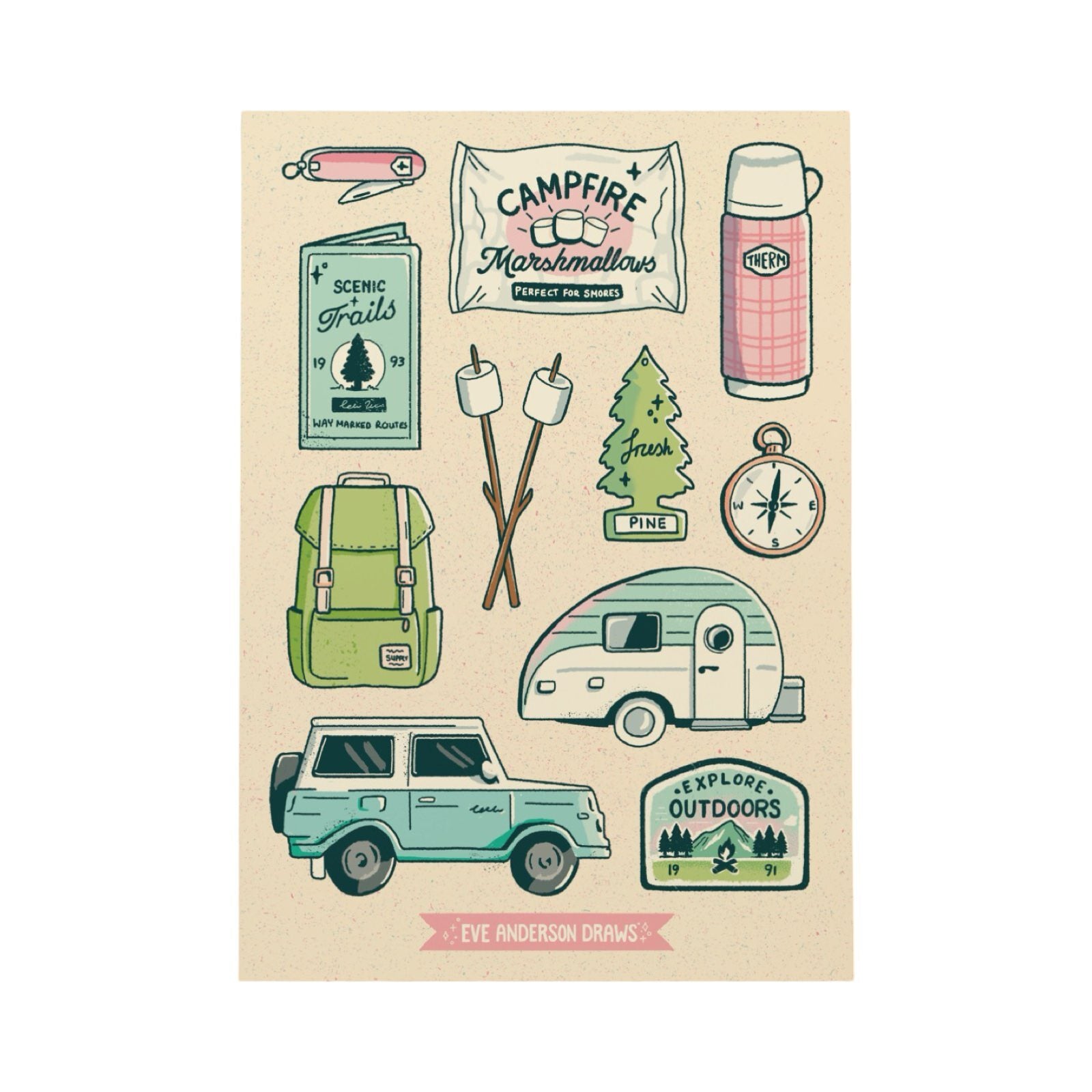 Outdoors Sticker Sheet
