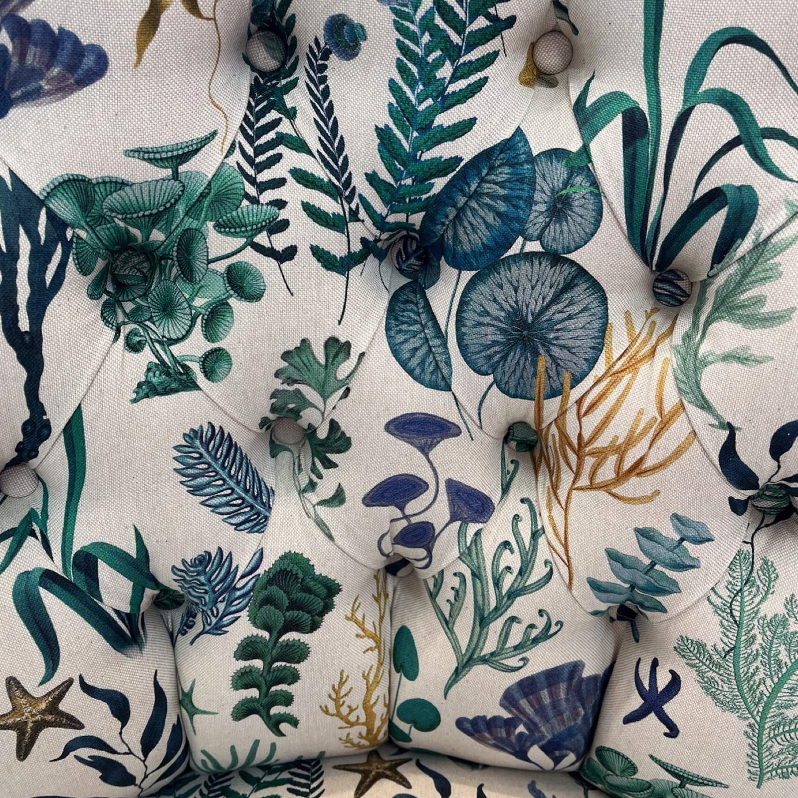Underwater Tropical Linen Occasional Chair