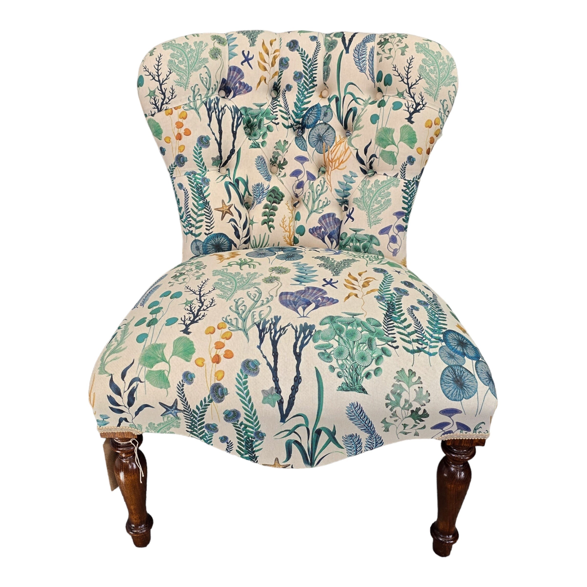 Underwater Tropical Linen Occasional Chair