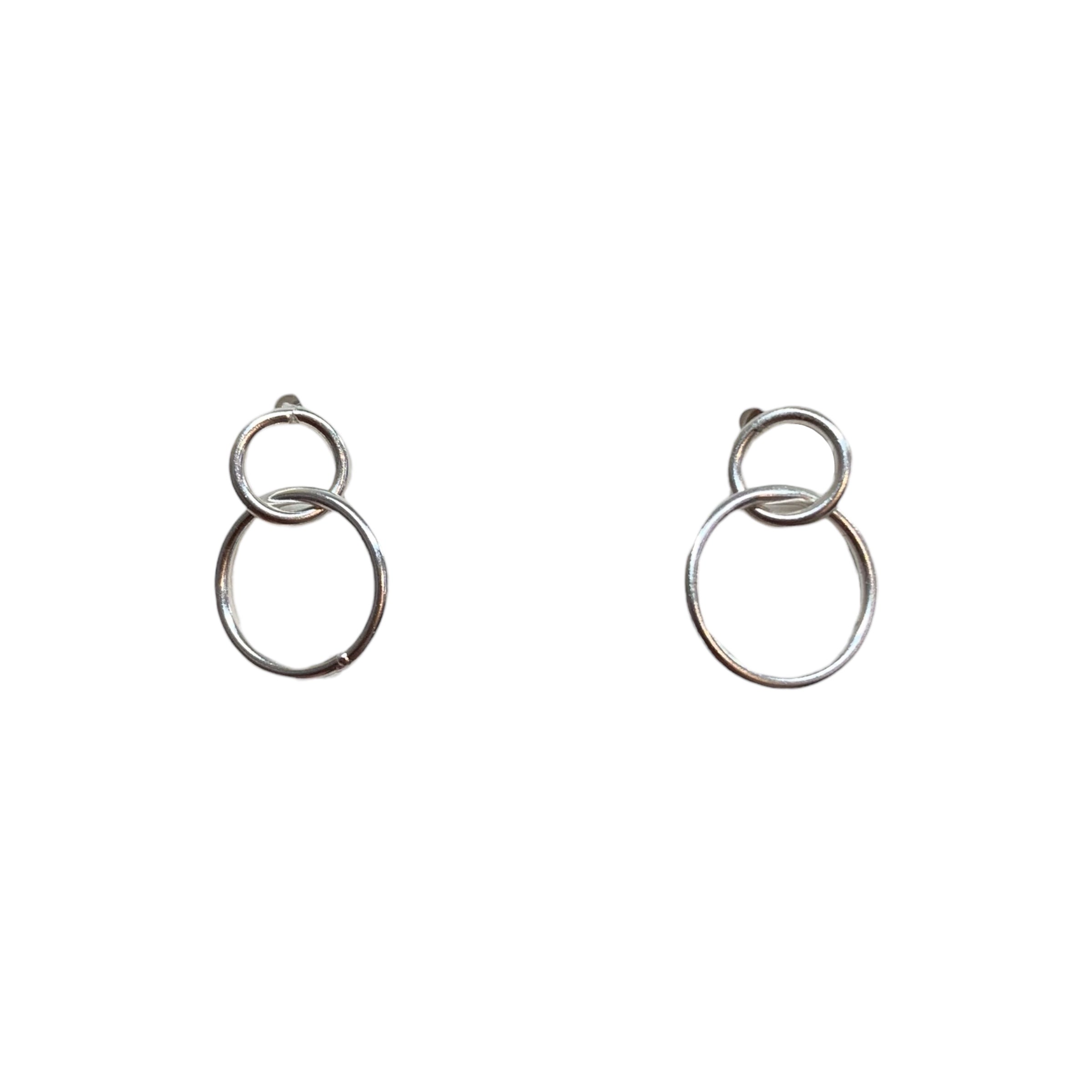 Double Circle Mini Stud Earrings