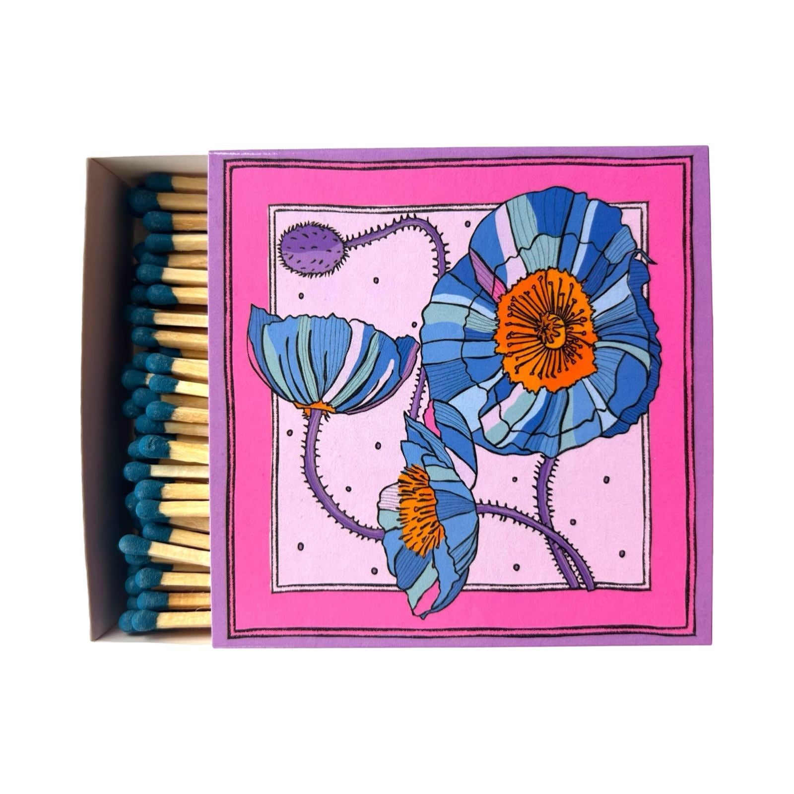Blue Poppies Matchbox