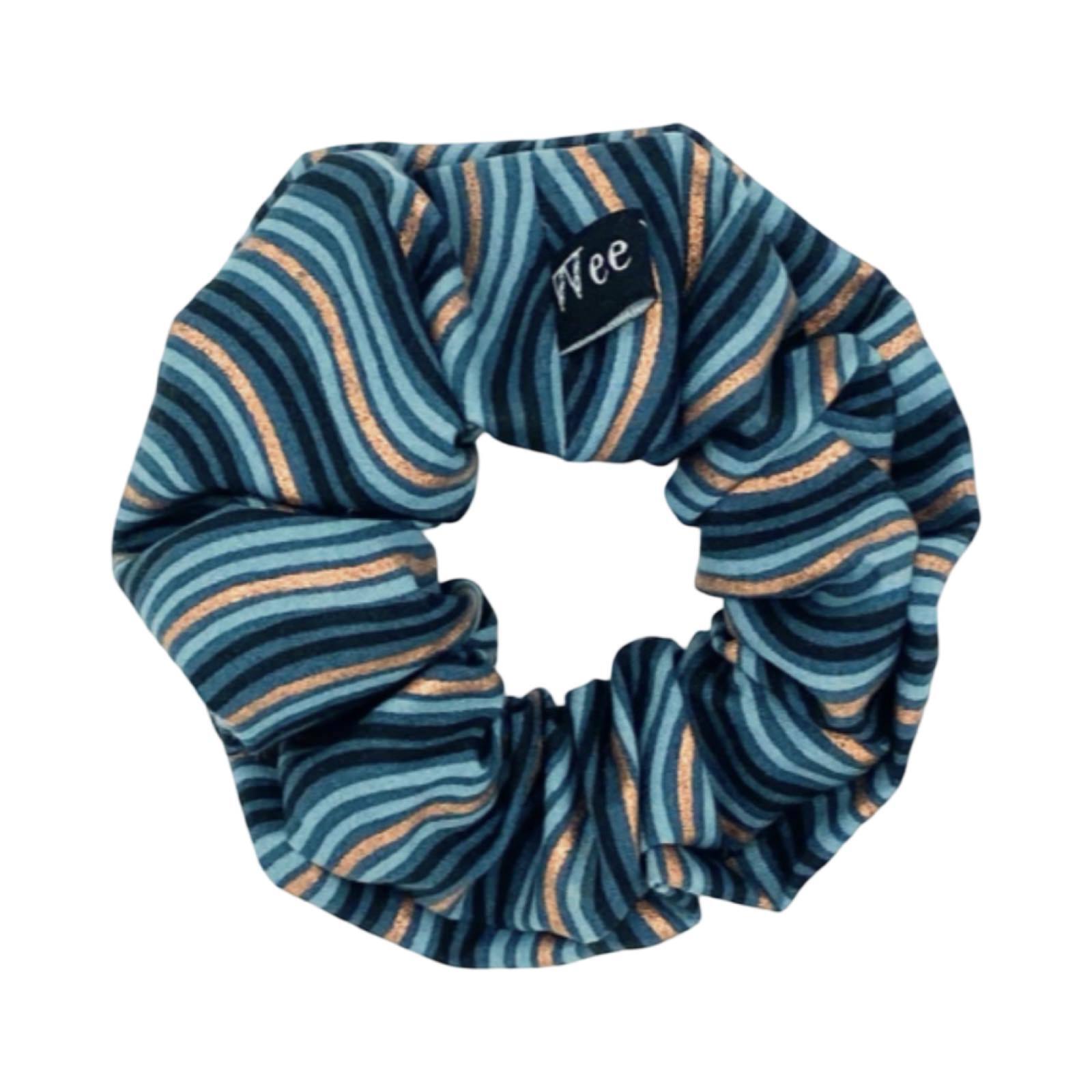Charcoal Wave Scrunchie