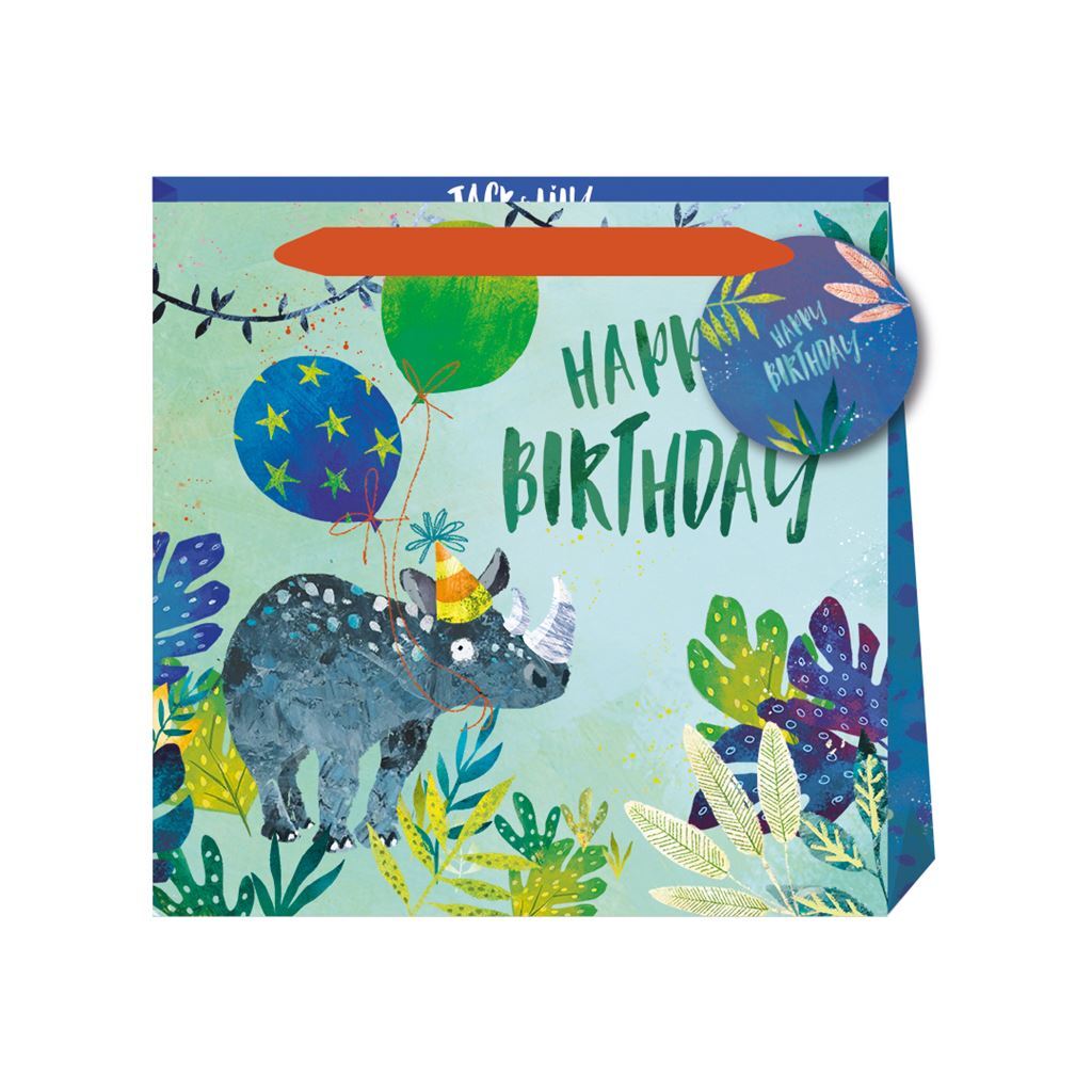 Happy Birthday Rhino Gift Bag