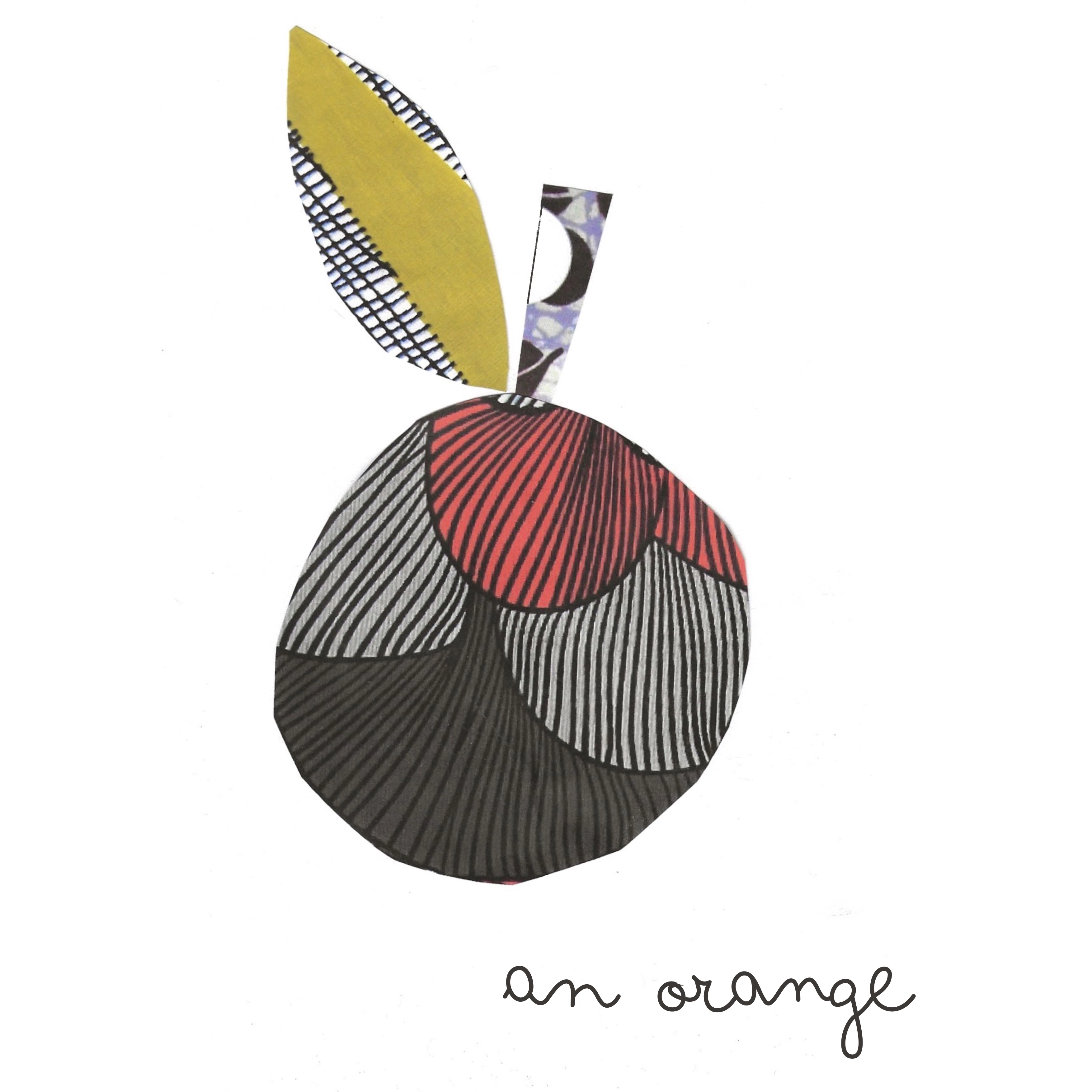 Orange Collage Print