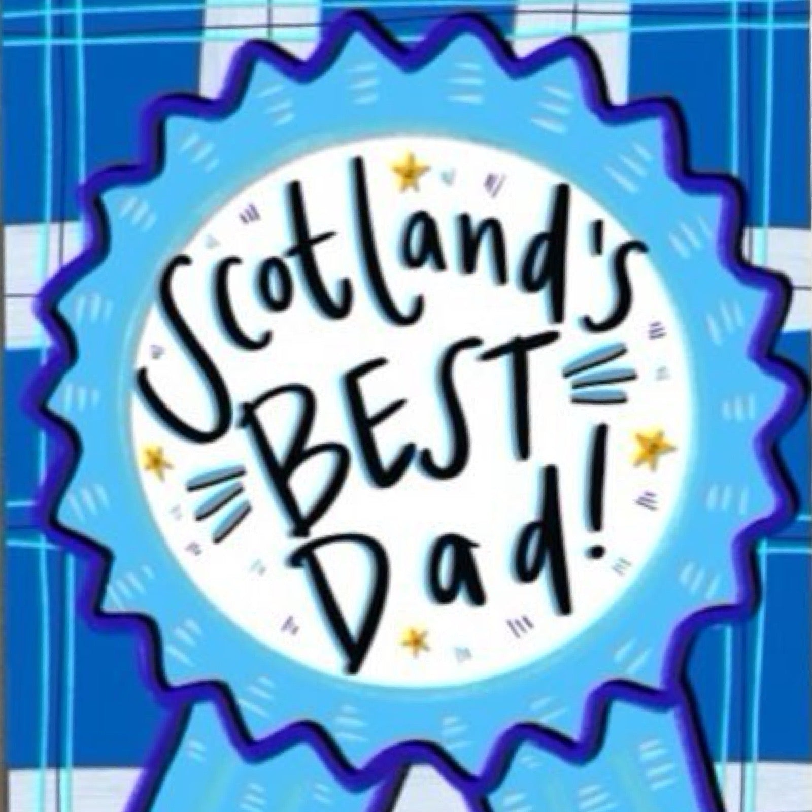 Scotland's best dad card close up.