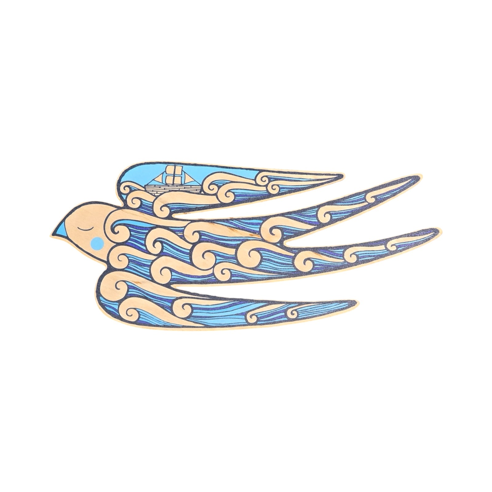 Sea Birds Wooden Birds Set