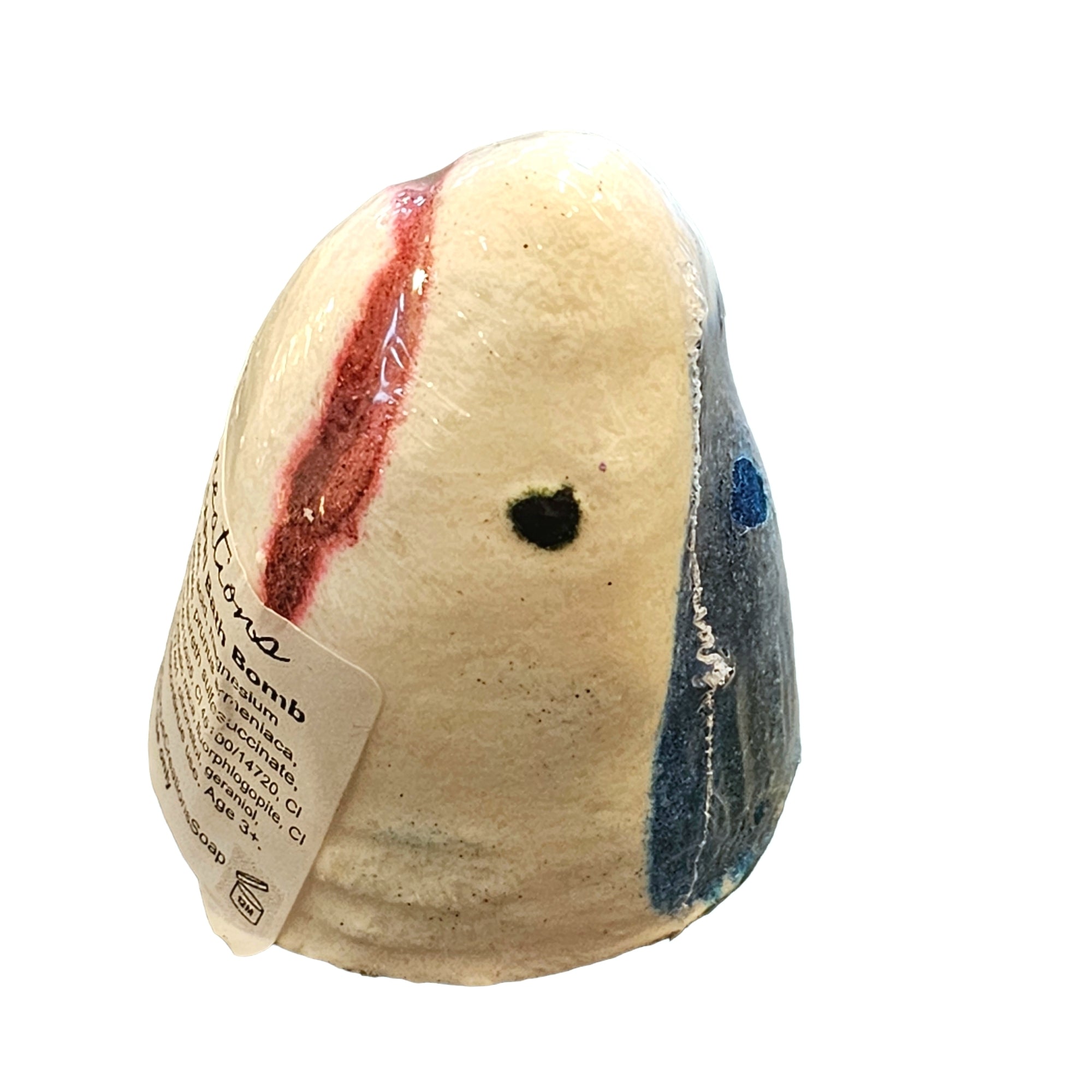 A shark head shaped bath bomb.