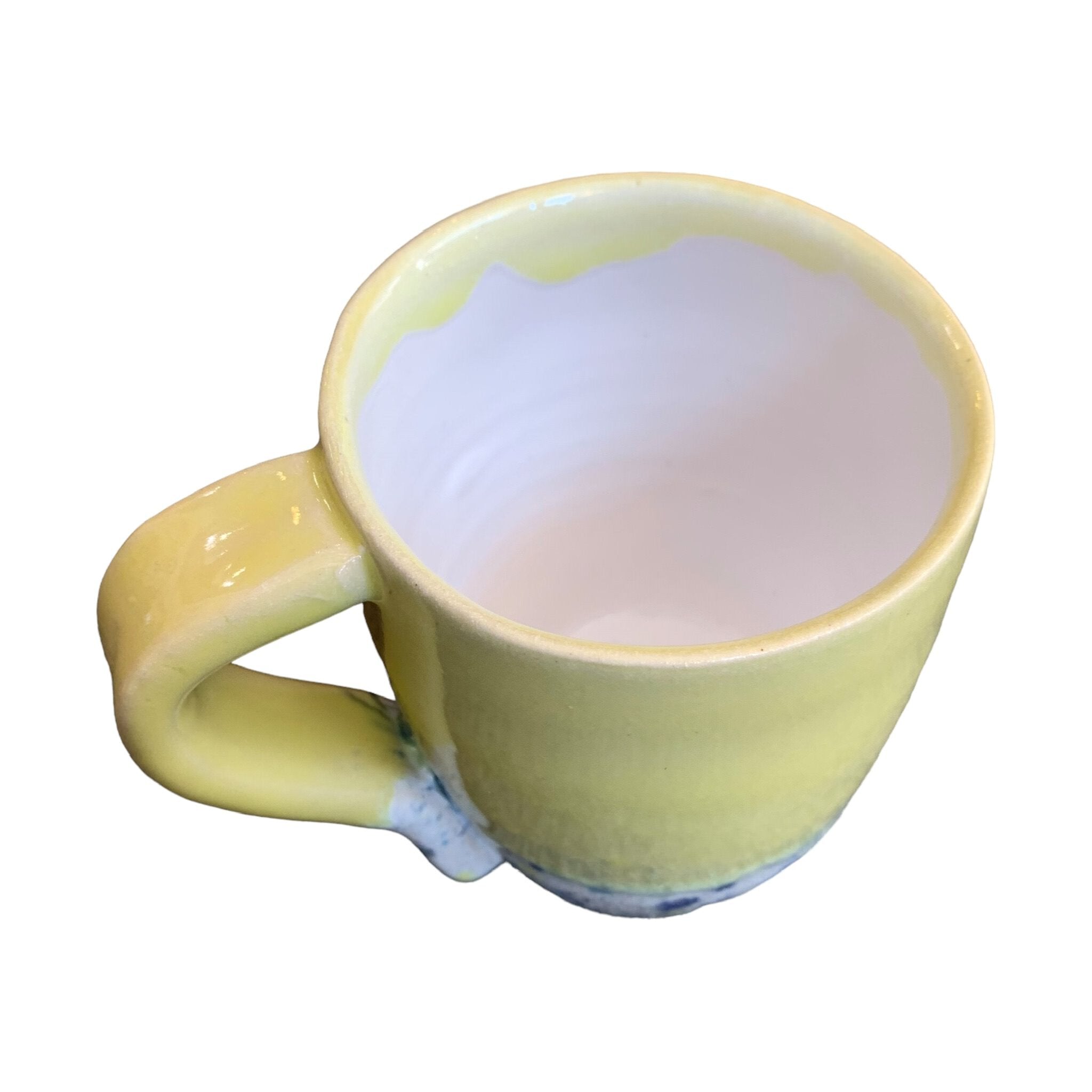 Top of yellow shoreline mug.