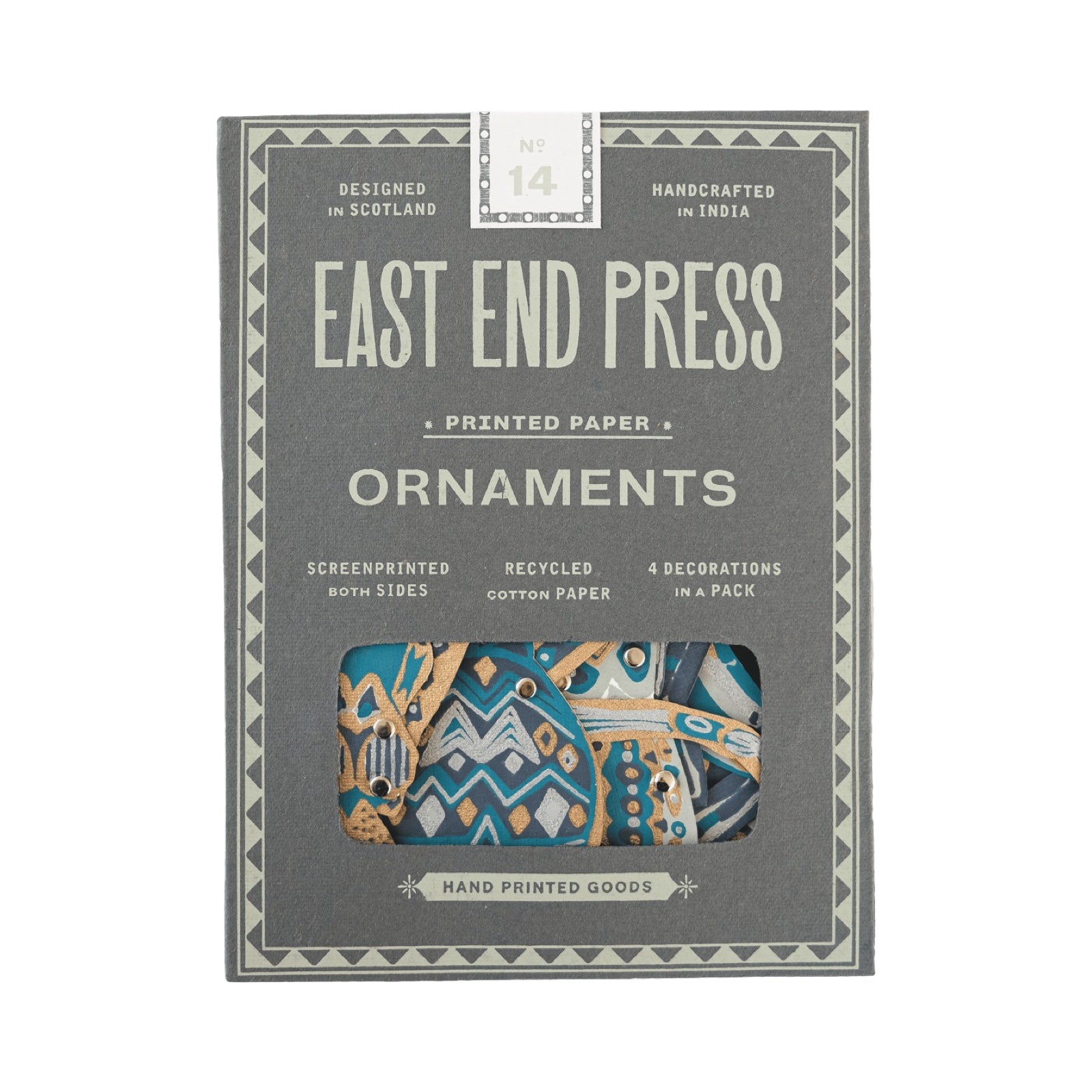 A grey paper packet for paper spider ornaments.