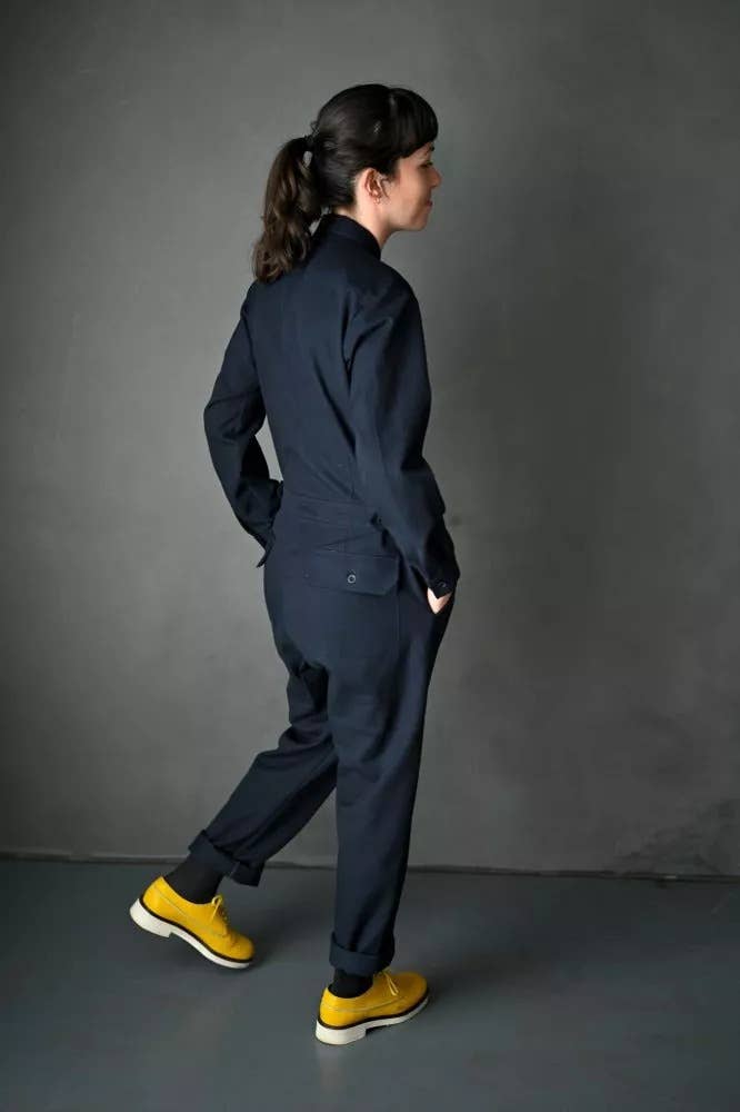 Sewing pattern for a boilersuit with a feminine fit. All seam allowances are 1.5cm unless stated otherwise and are included in the pattern.