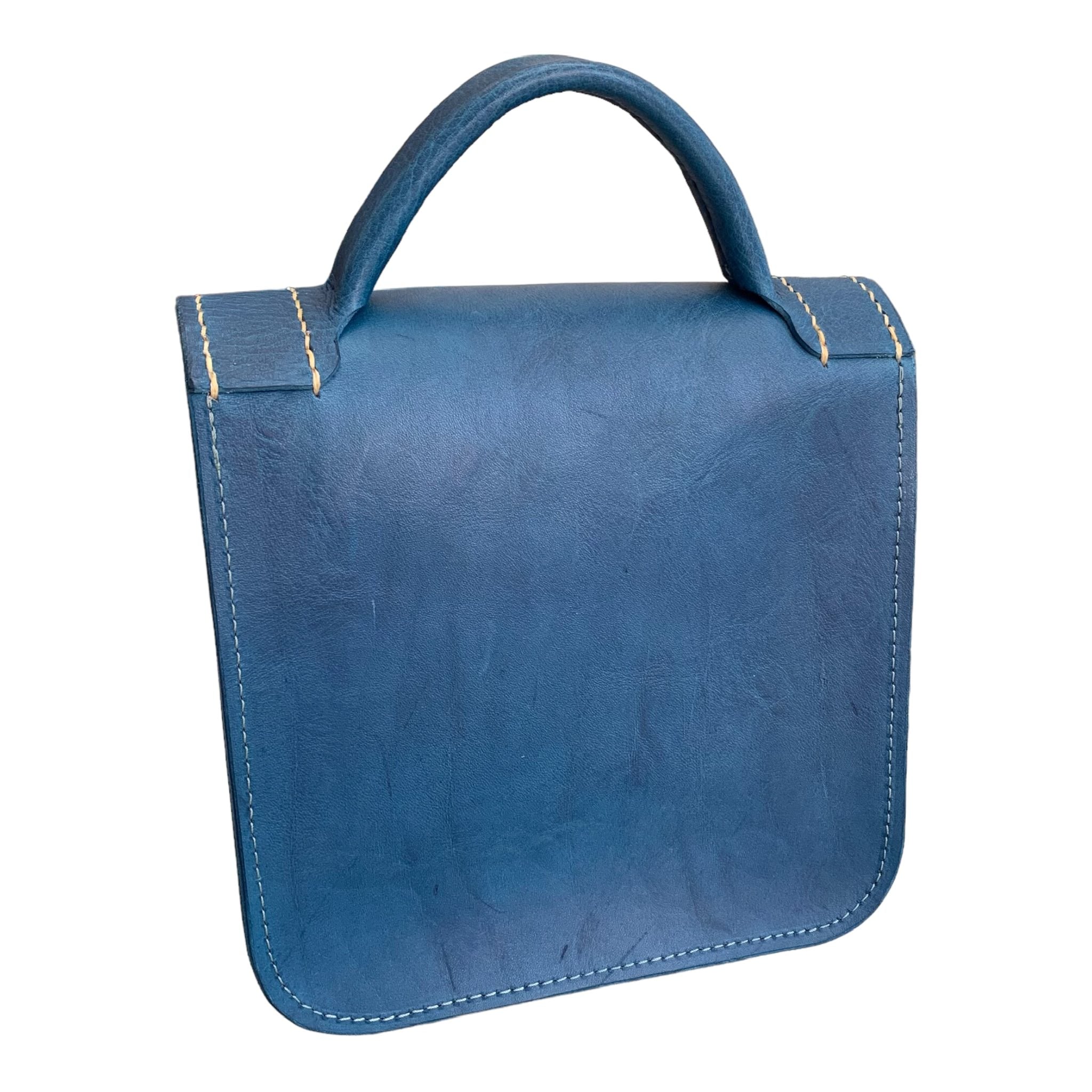 Top Handle Leather Handbag