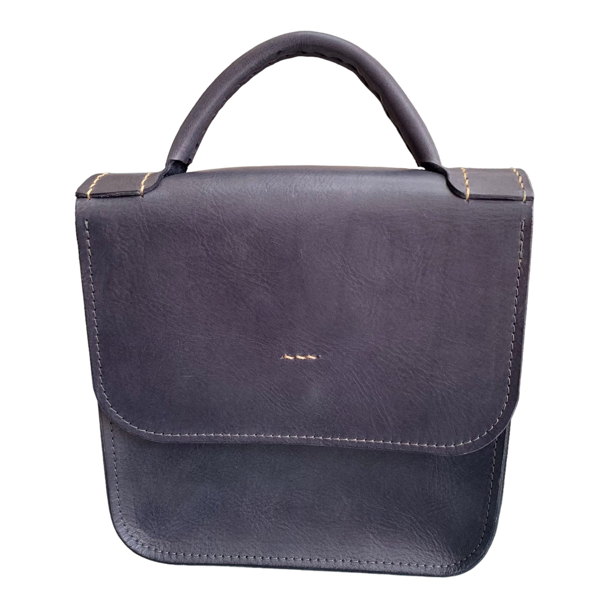 Top Handle Leather Handbag