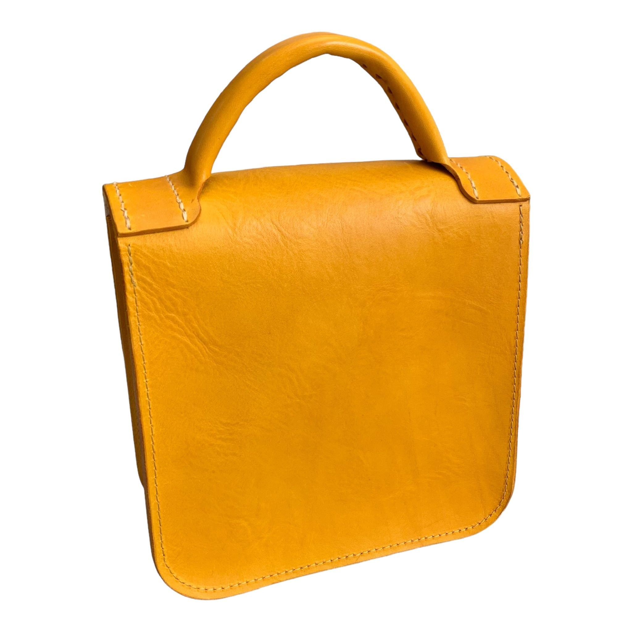 Top Handle Leather Handbag