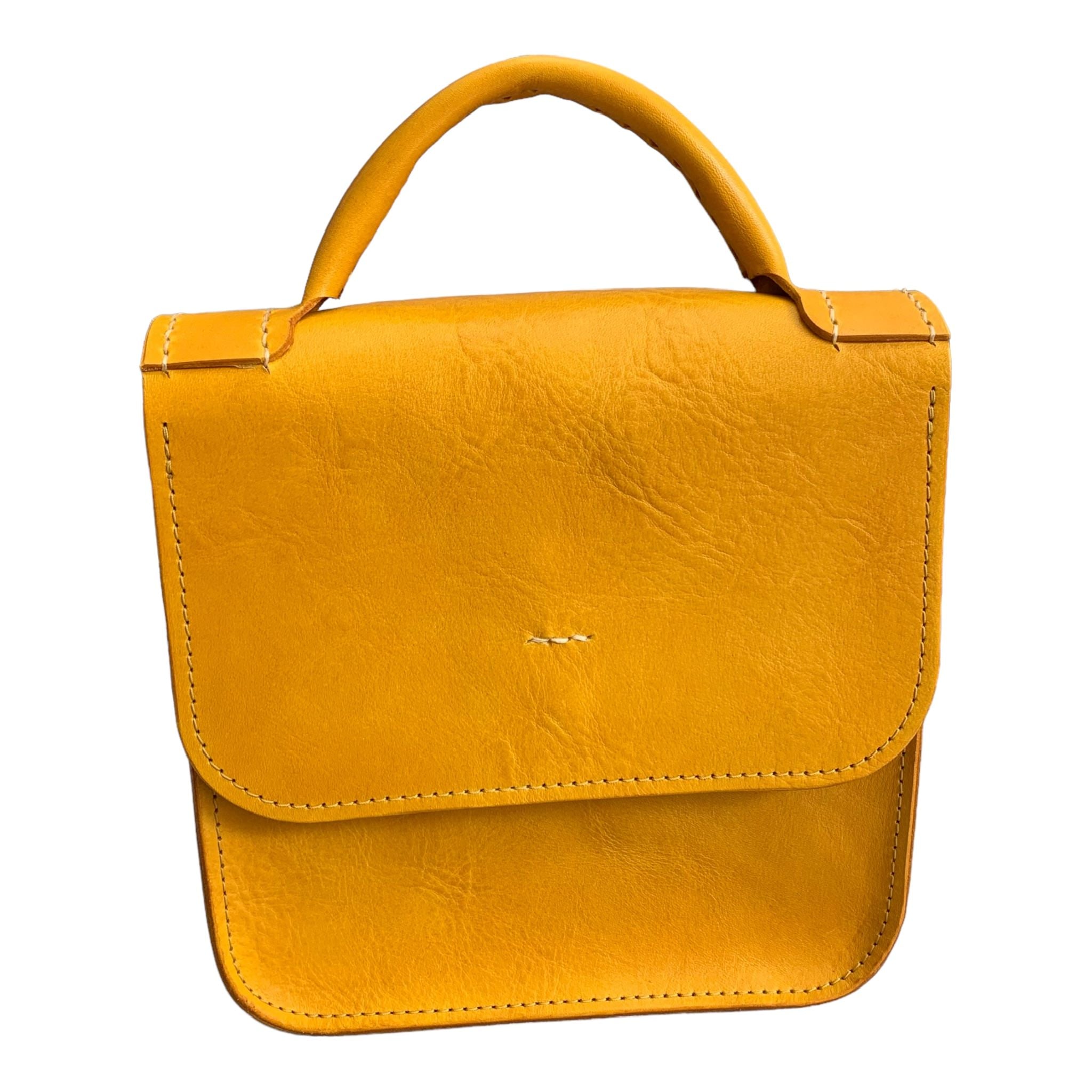 Top Handle Leather Handbag