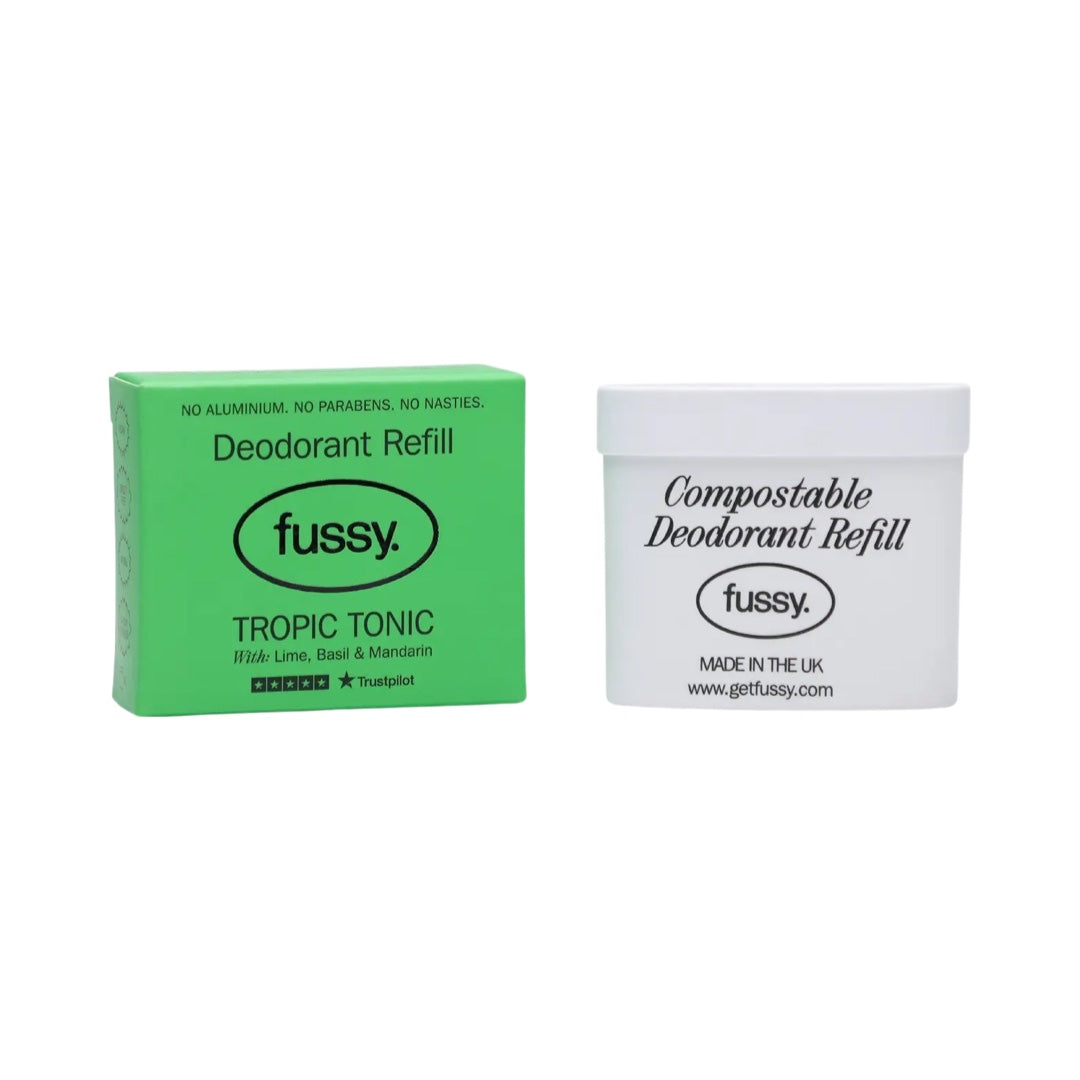 This 'tropic tonic' natural deodorant refill has a scent of lime, basil and mandarin.
