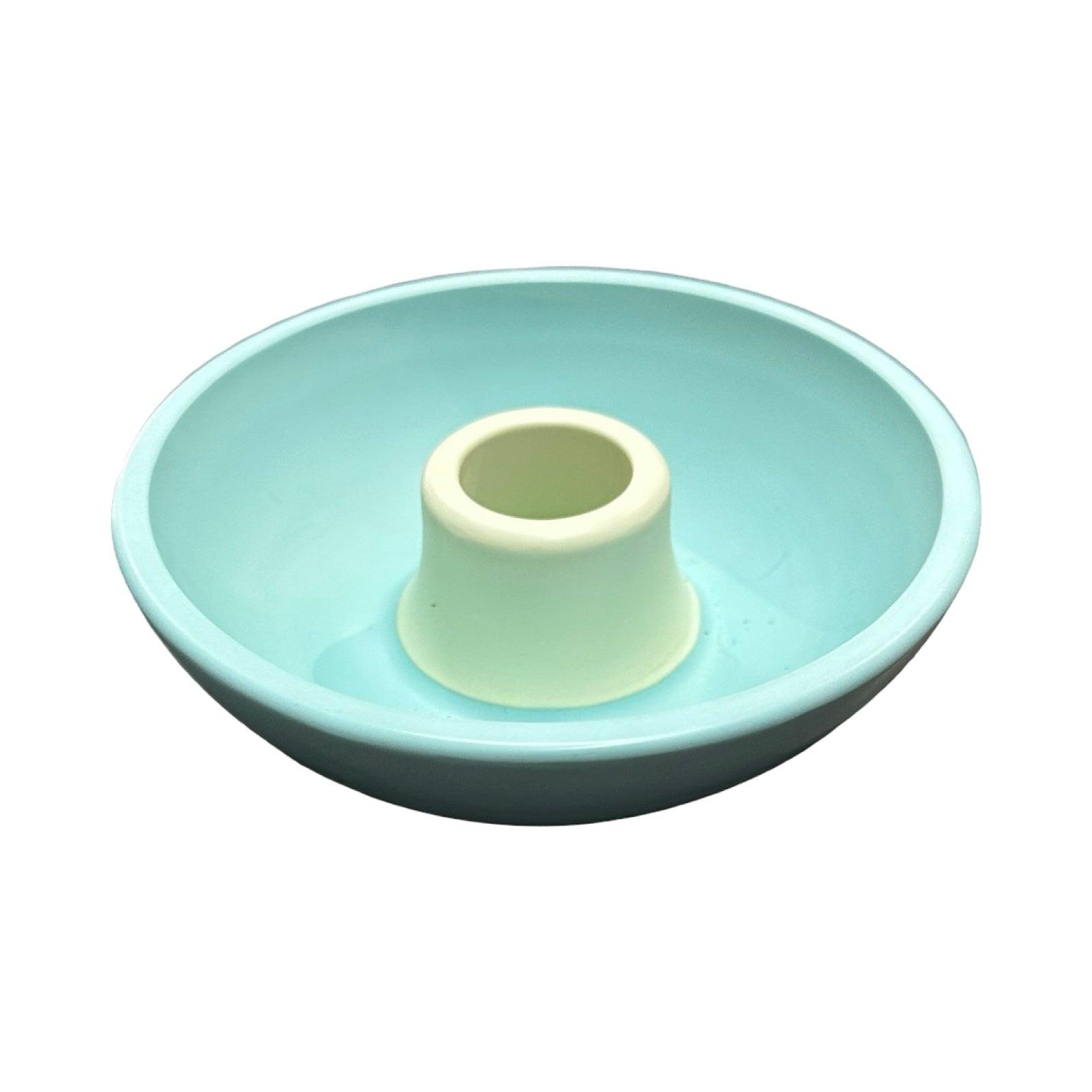 Turquoise and mint green candle holder.