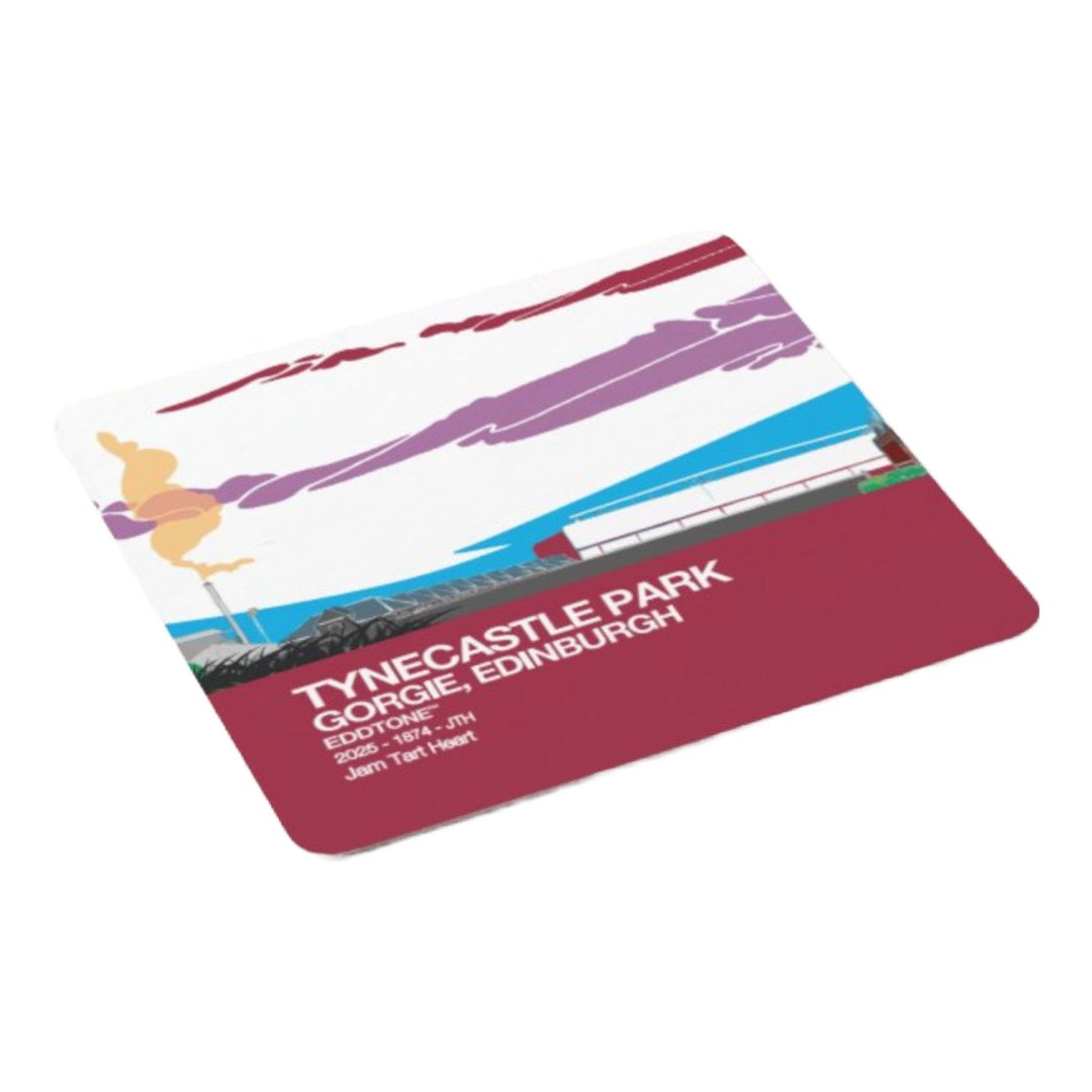Coaster featuring an illustration of the Tynecastle Stadium Hearts, Edinburgh.