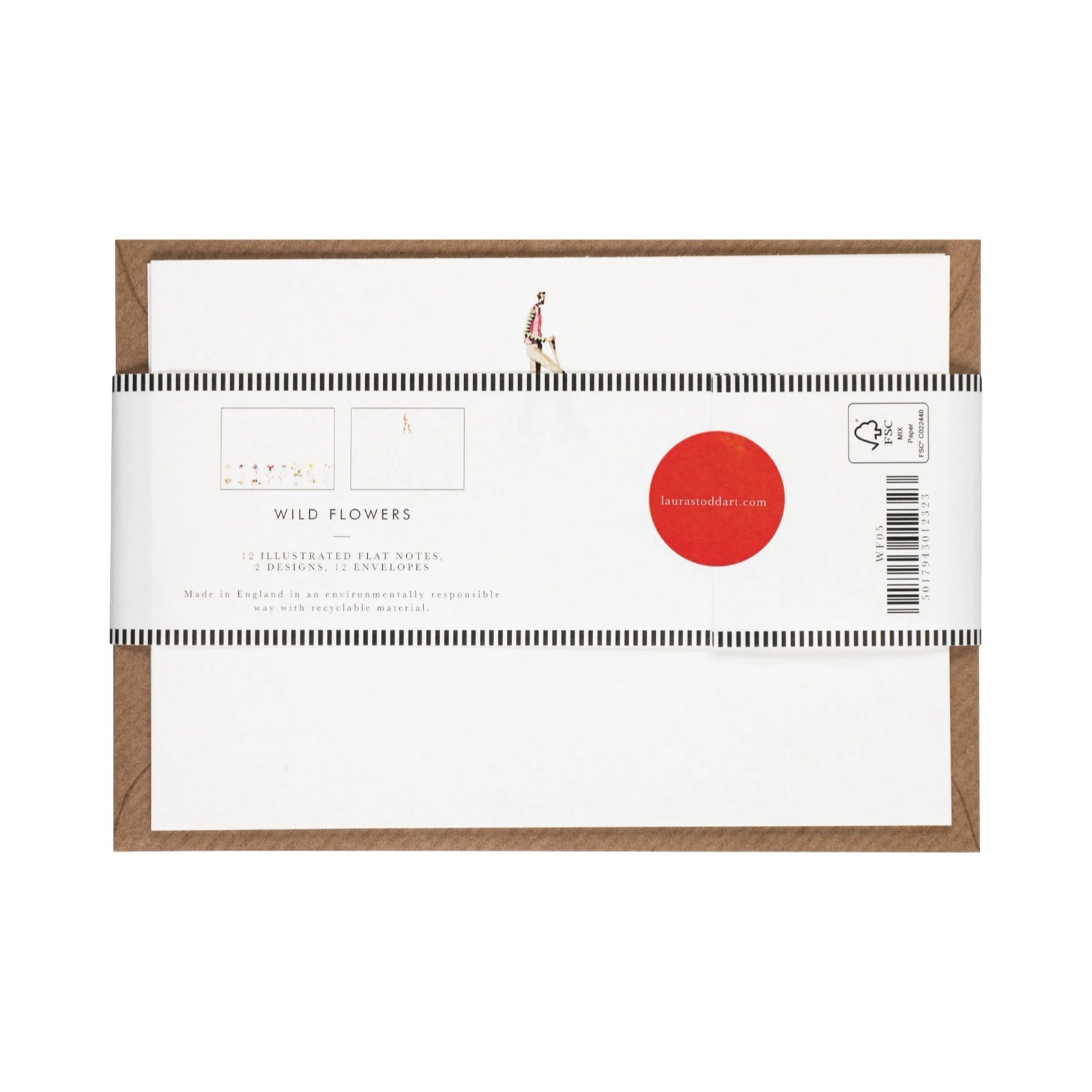 Pack of flat notes, with a band securing them together.