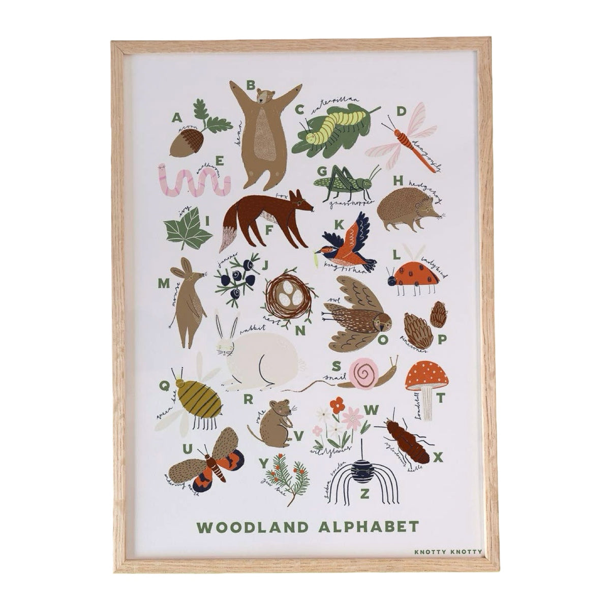 Woodland Alphabet Print
