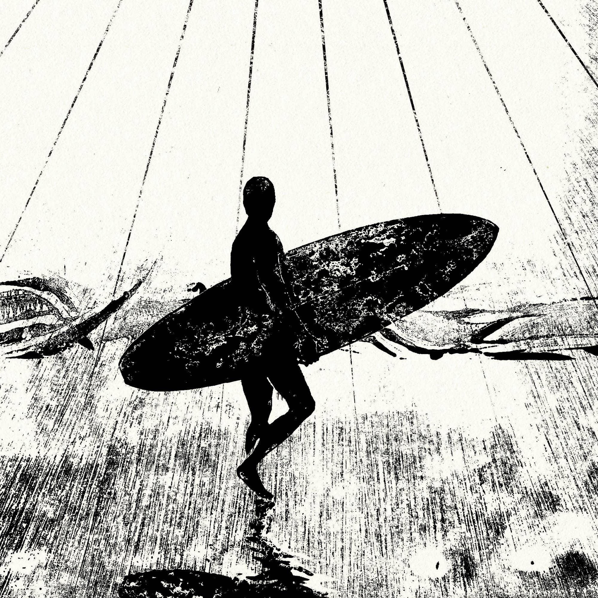 Chasing Waves Surfer Print