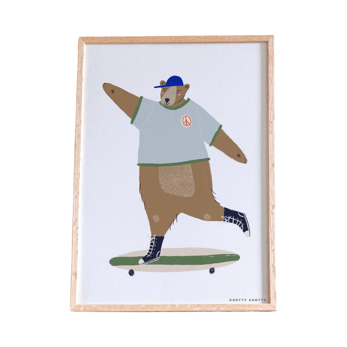 Skater Bear Print