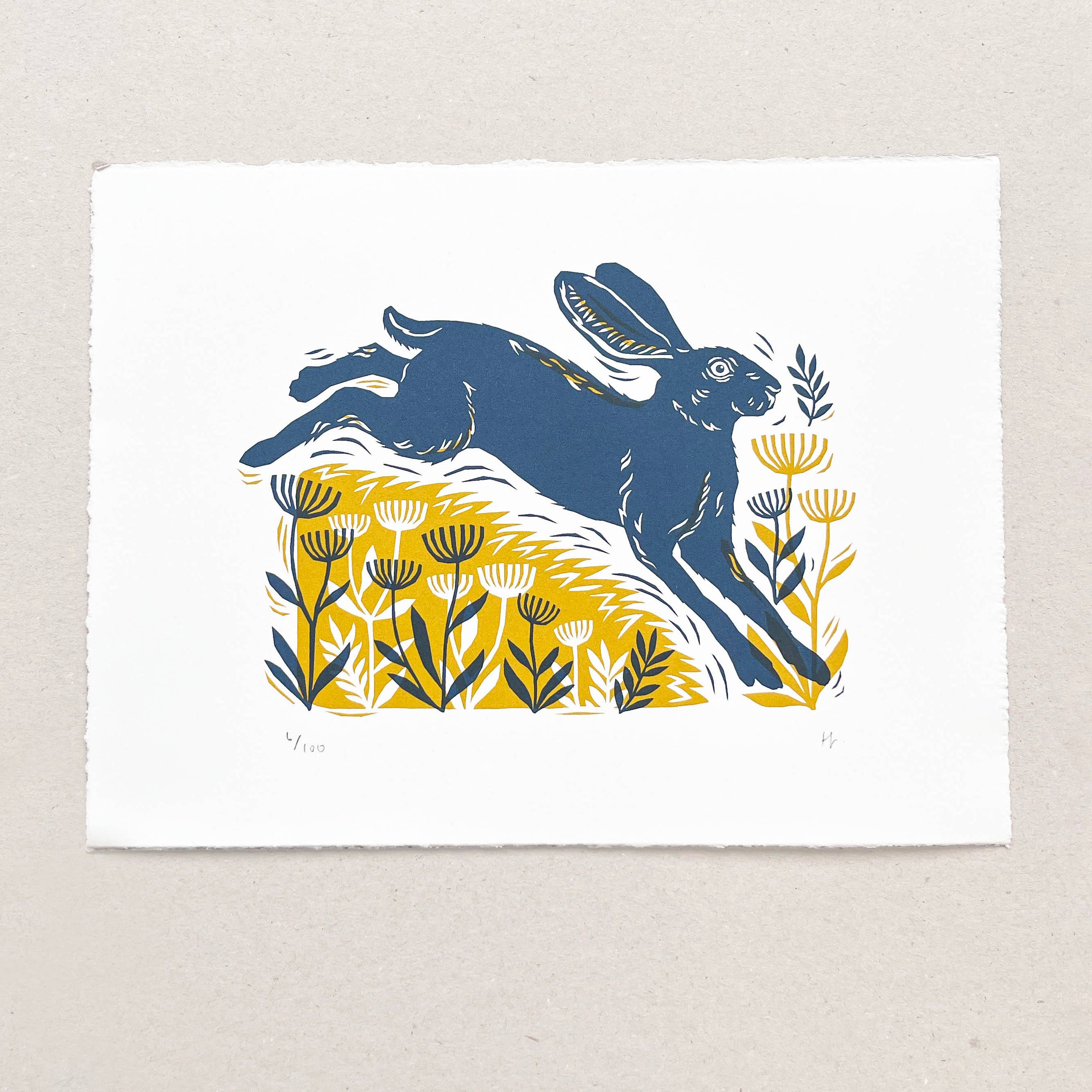 Leaping Hare Screen Print