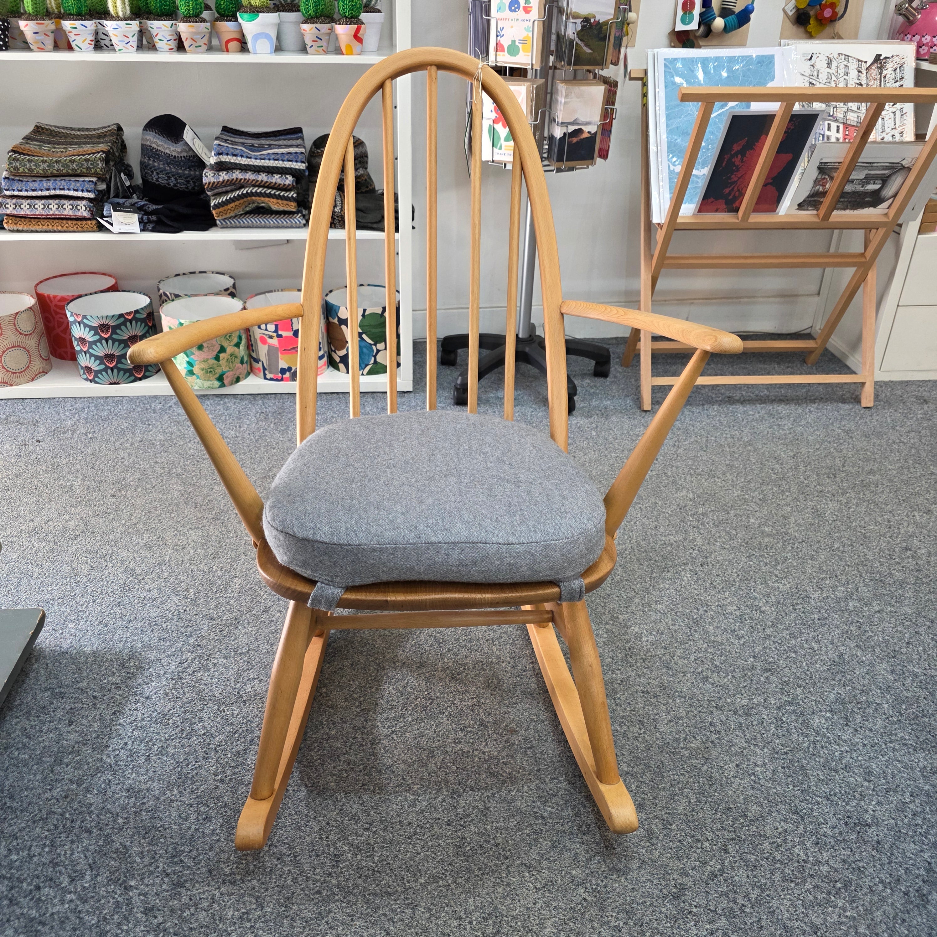 Grey Ercol Rocking Chair