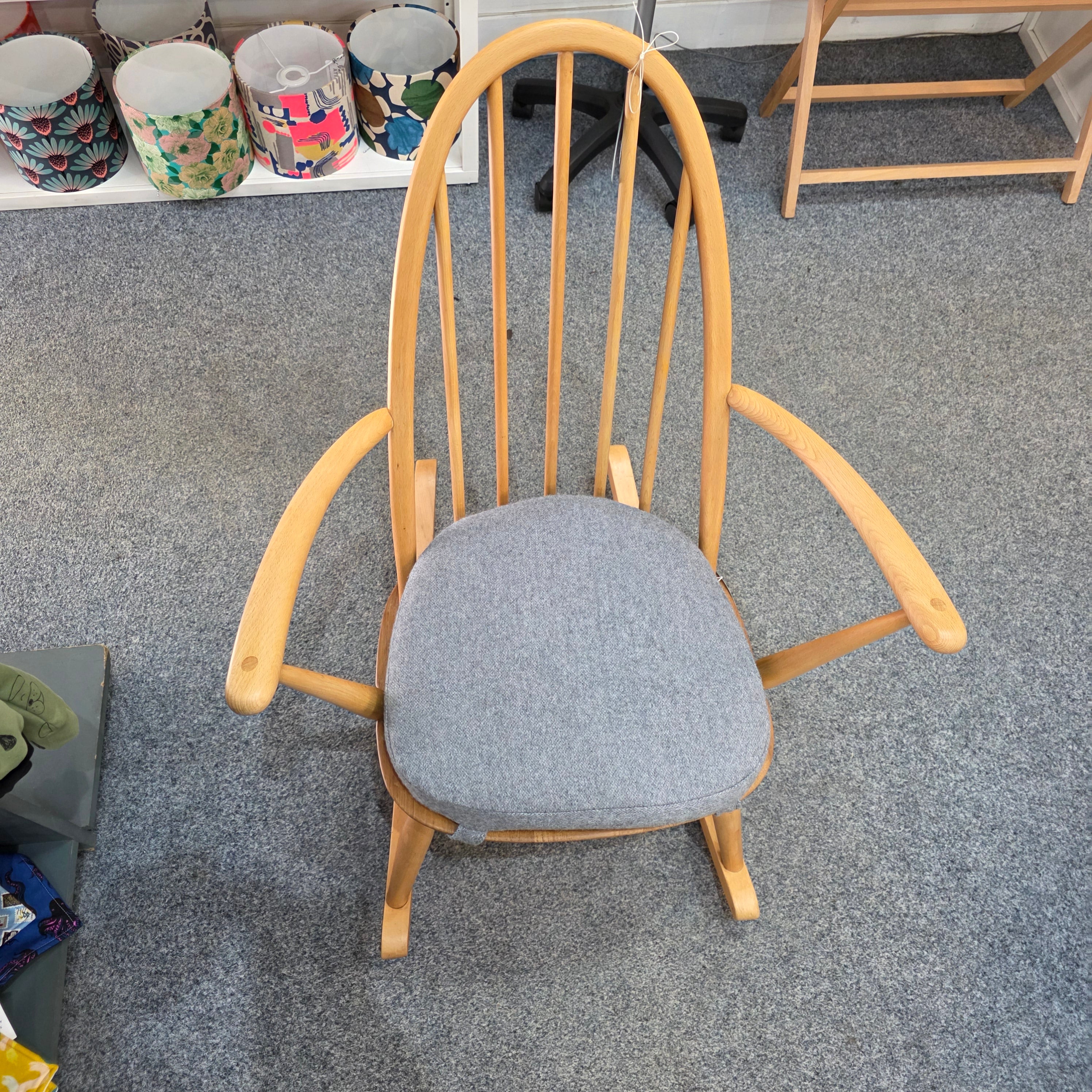Grey Ercol Rocking Chair