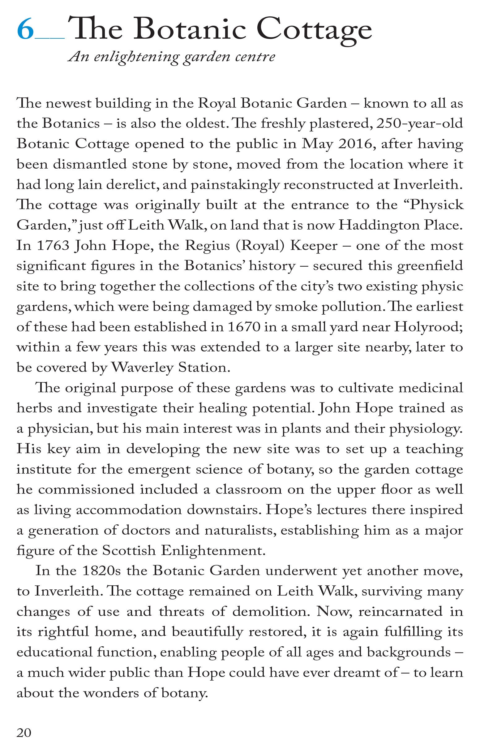 A page from the book 111 Places in Edinburgh about the Botanic Cottage