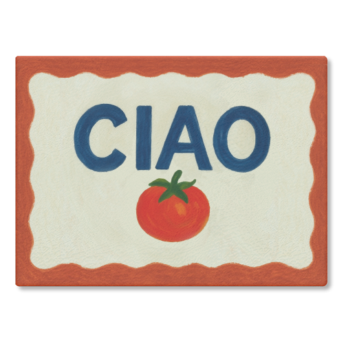Ciao Tomato Glass Chopping Board