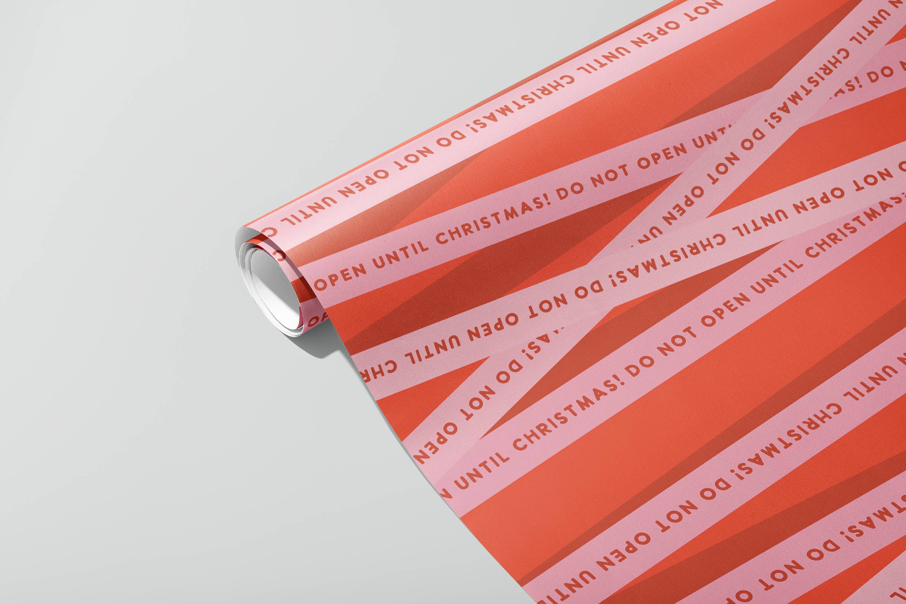 Until Christmas Wrapping Paper Red