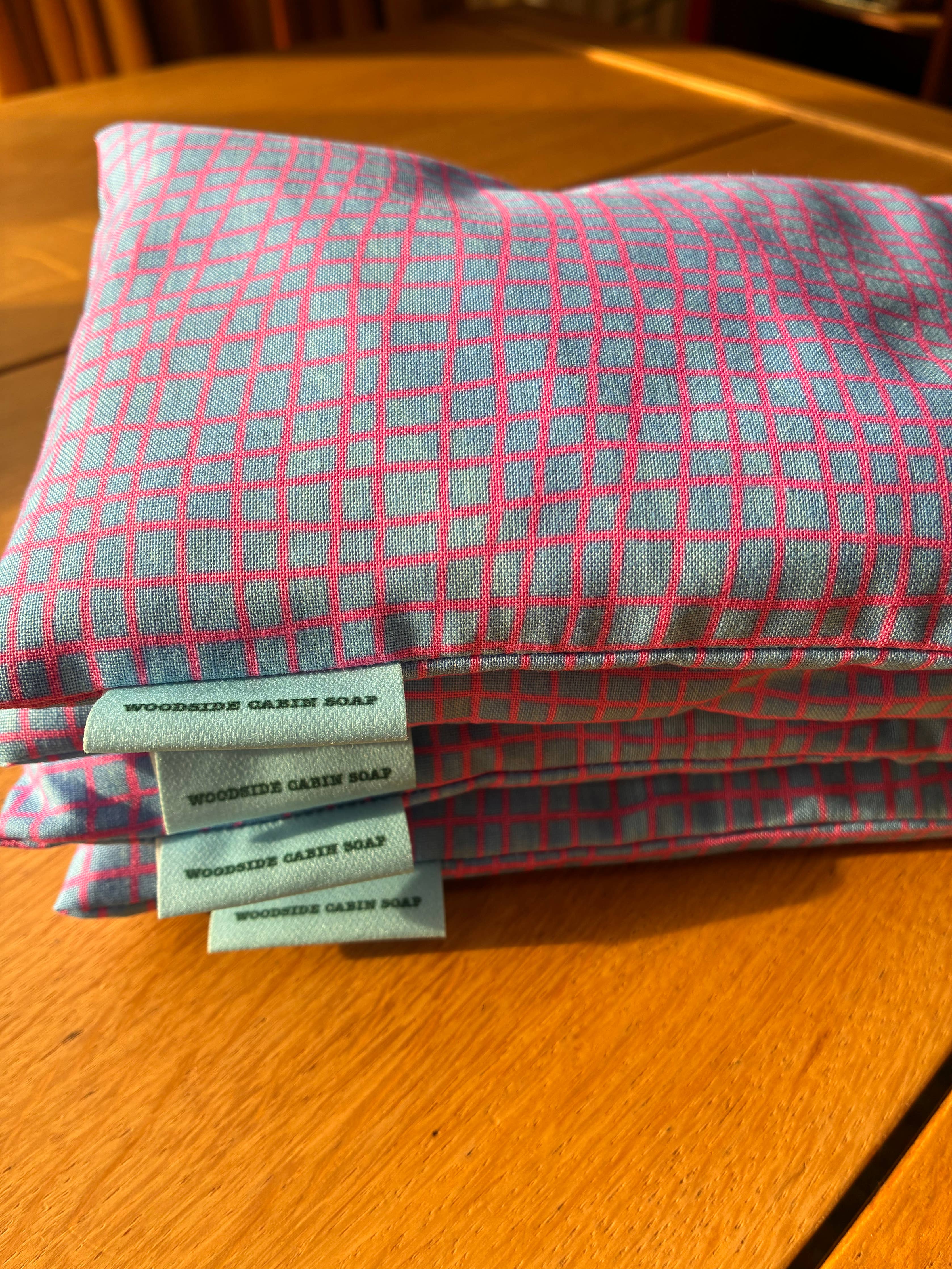 Pink Grid Lavender Eye Pillow