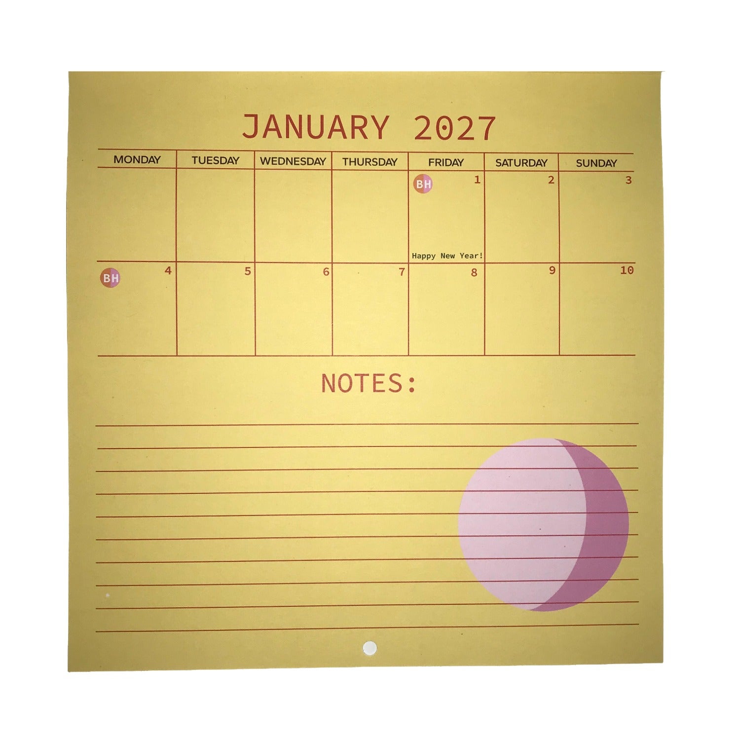 2026 Eddtone Colours Calendar - features 12 illustrations of landscapes from around Scotland