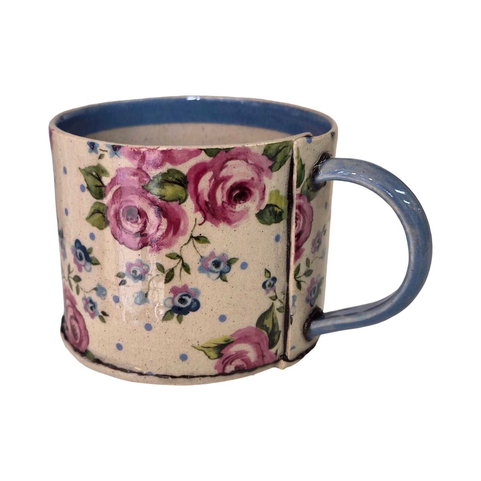 Blue Stripe Floral Small Mug