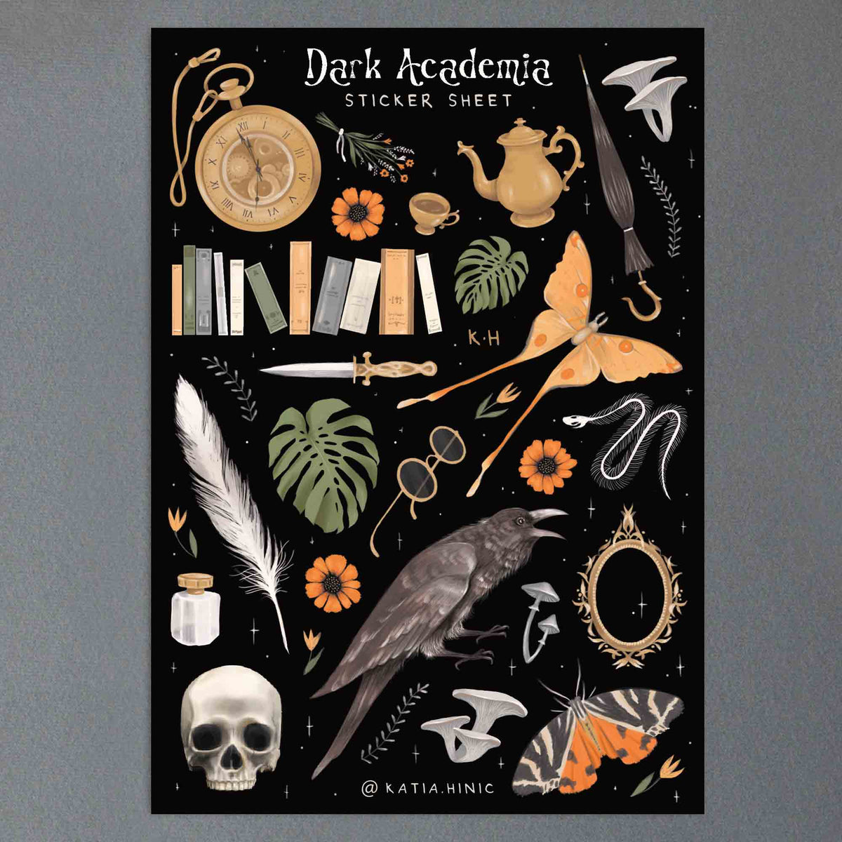 Dark Academia Sticker Sheet