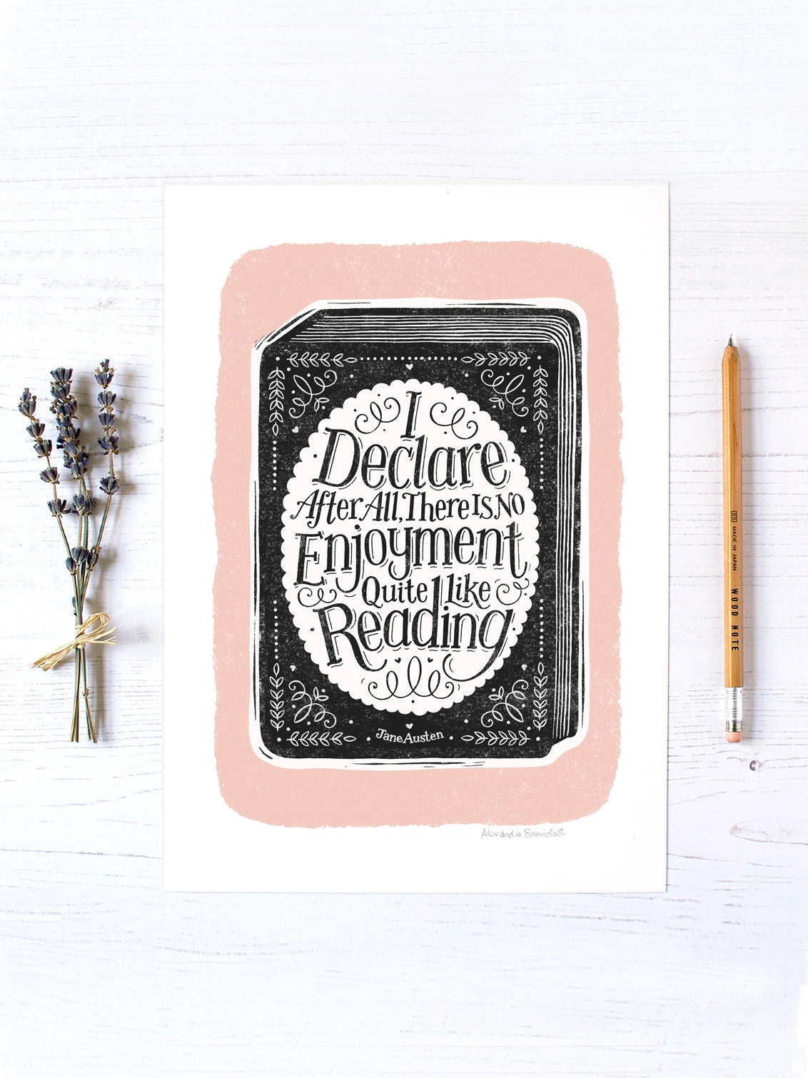 Jane Austen Book Quote Print
