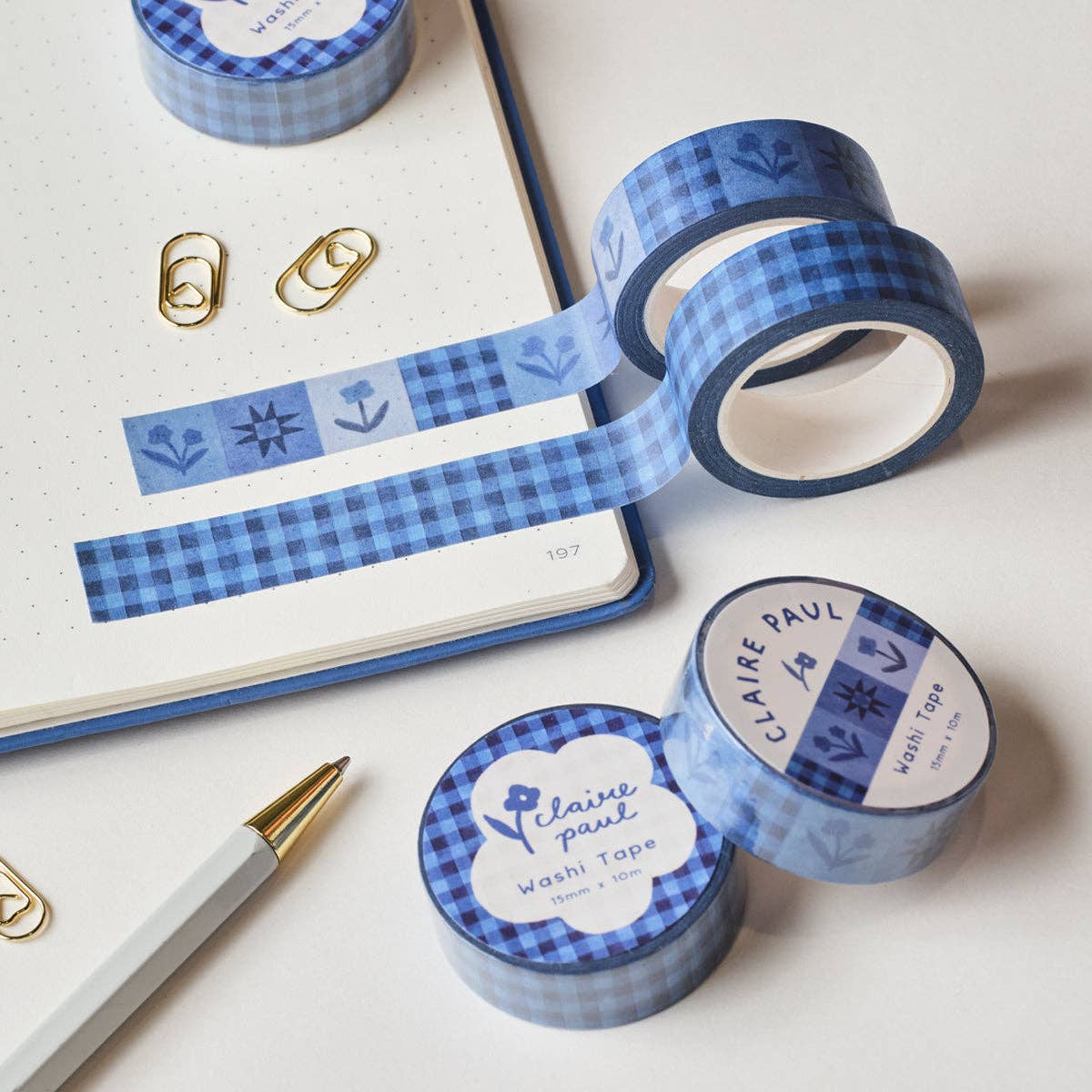 Inky Floral Washi Tape