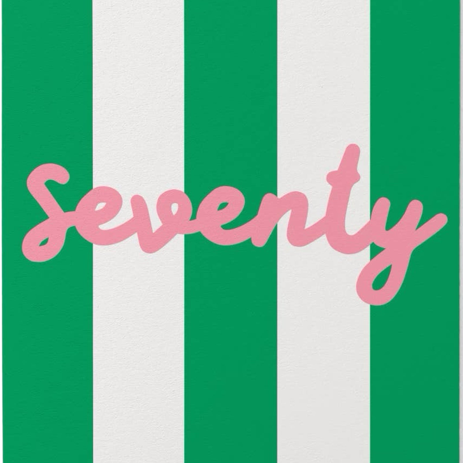 Seventy Striped Birthday Card