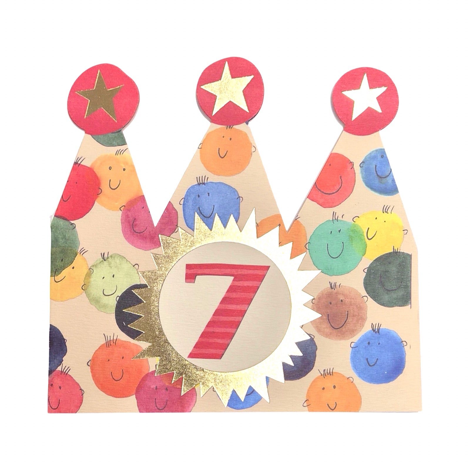 7th Birthday Children's Crown Card