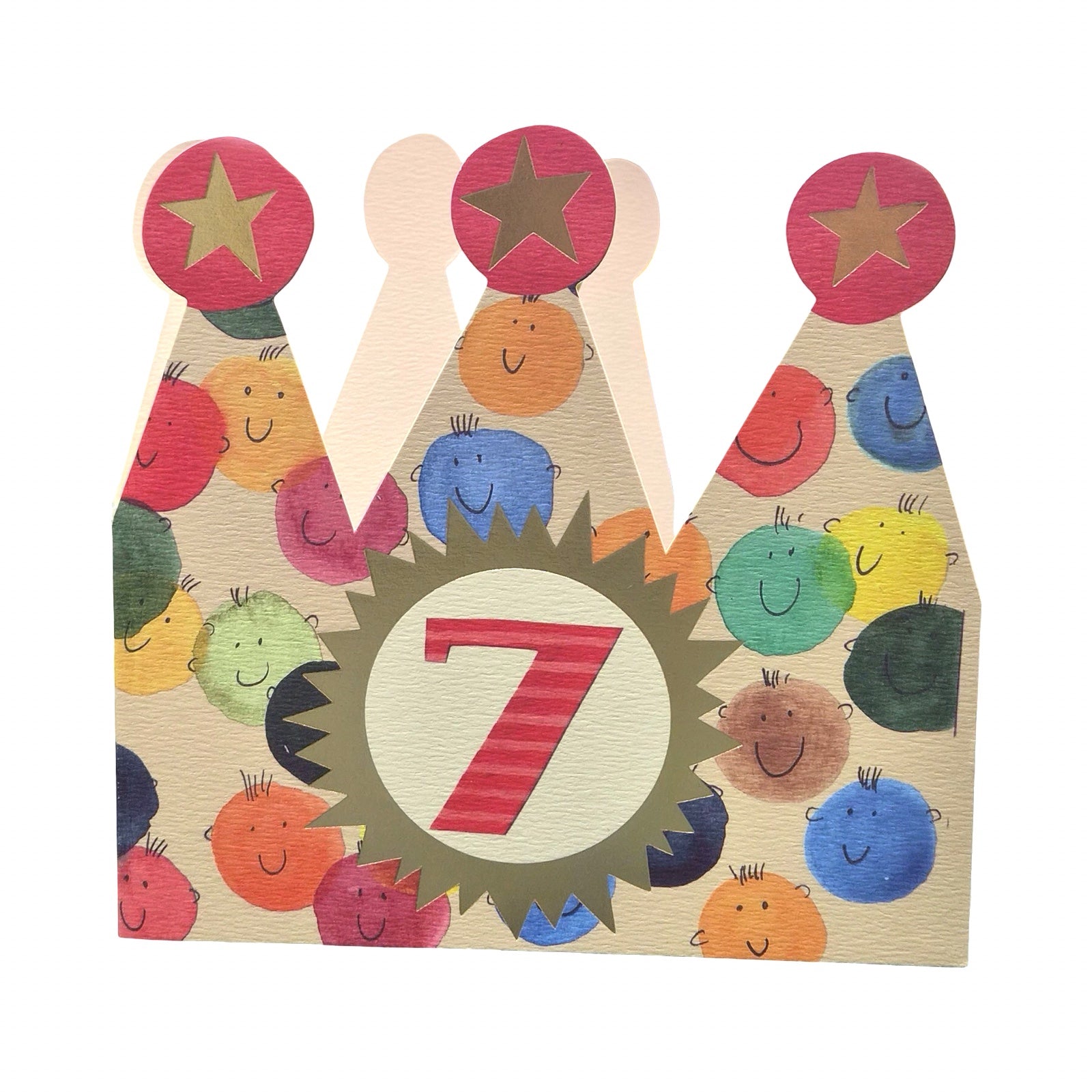7th Birthday Children's Crown Card