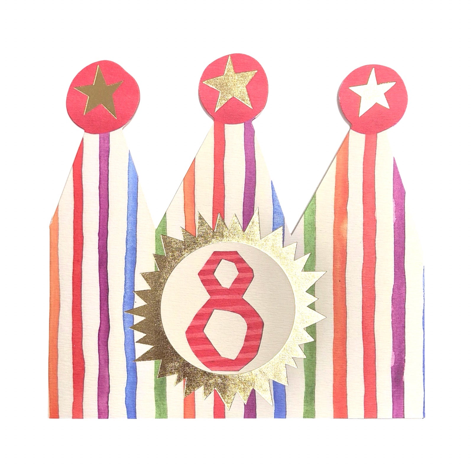 8th Birthday Children's Crown Card