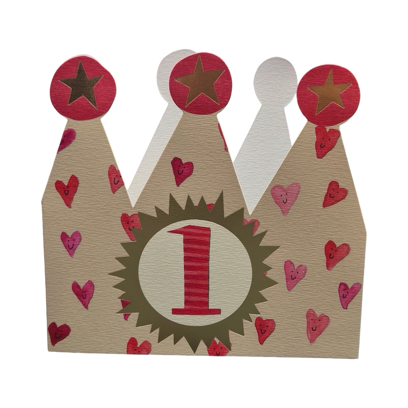 1st Birthday Children's Crown Card