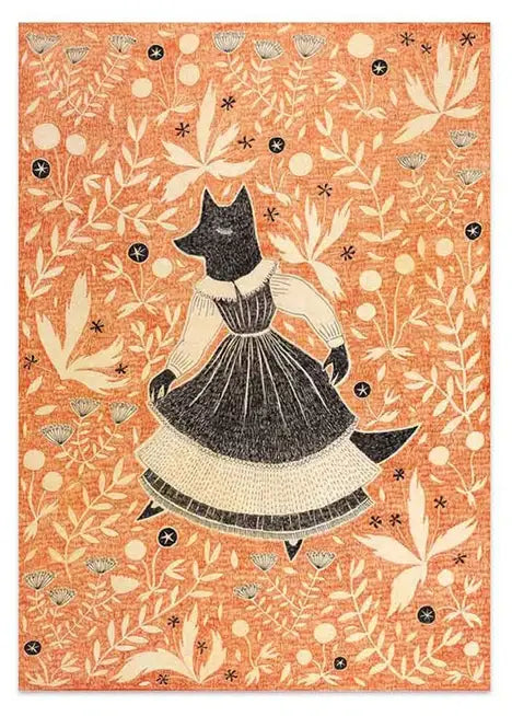Dancing Fox Mini Print
