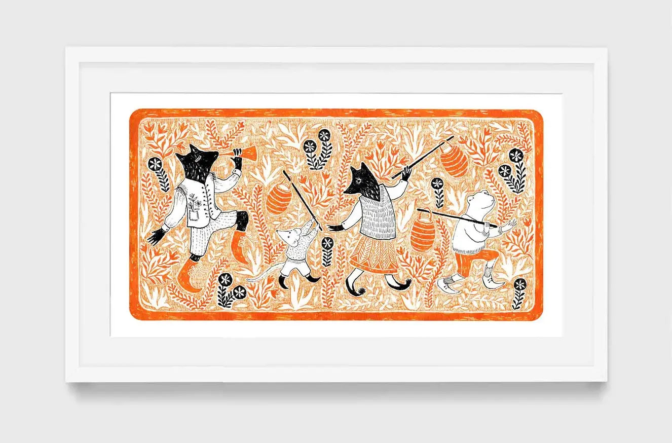 Lantern Walk Print