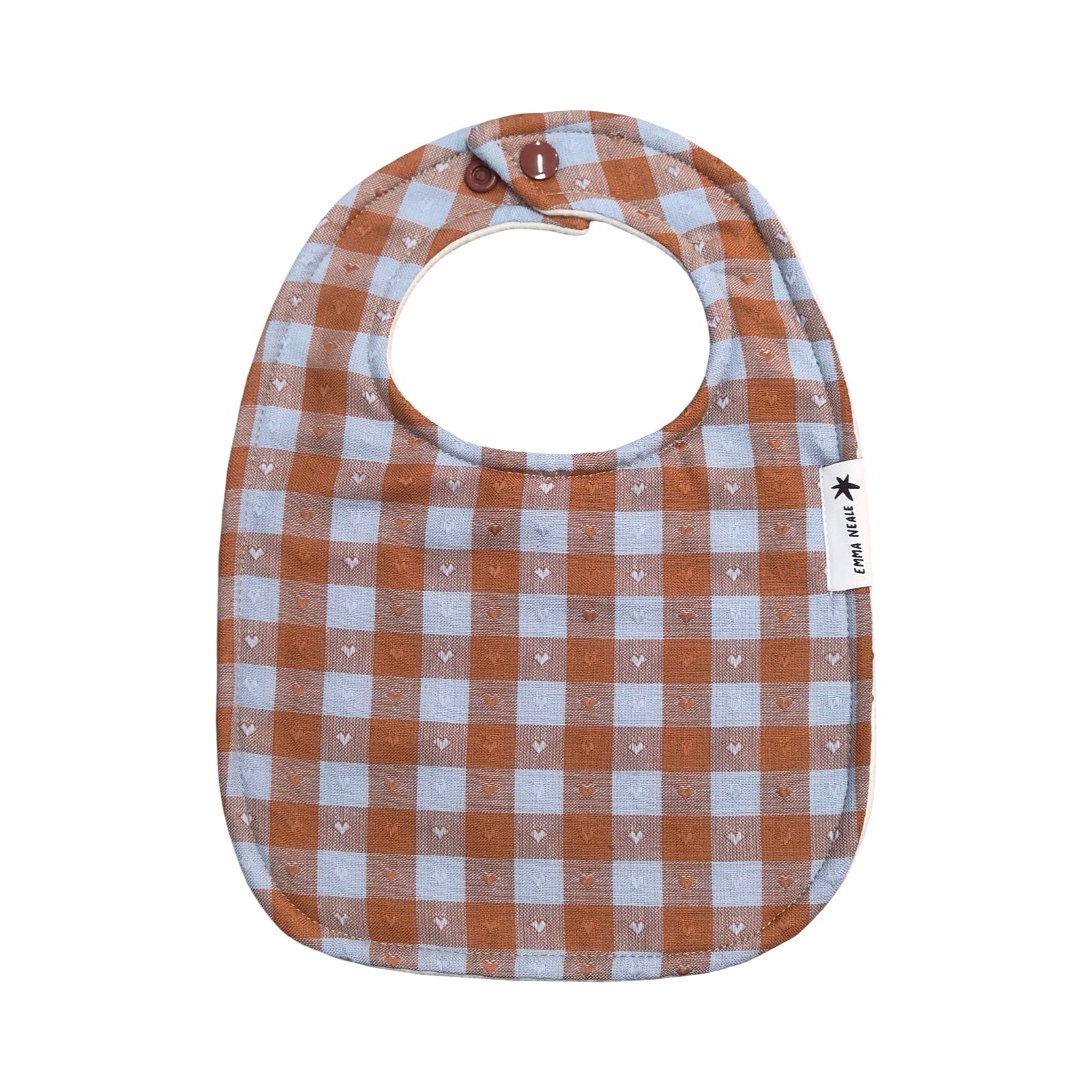 Love Heart Checked Original Bib