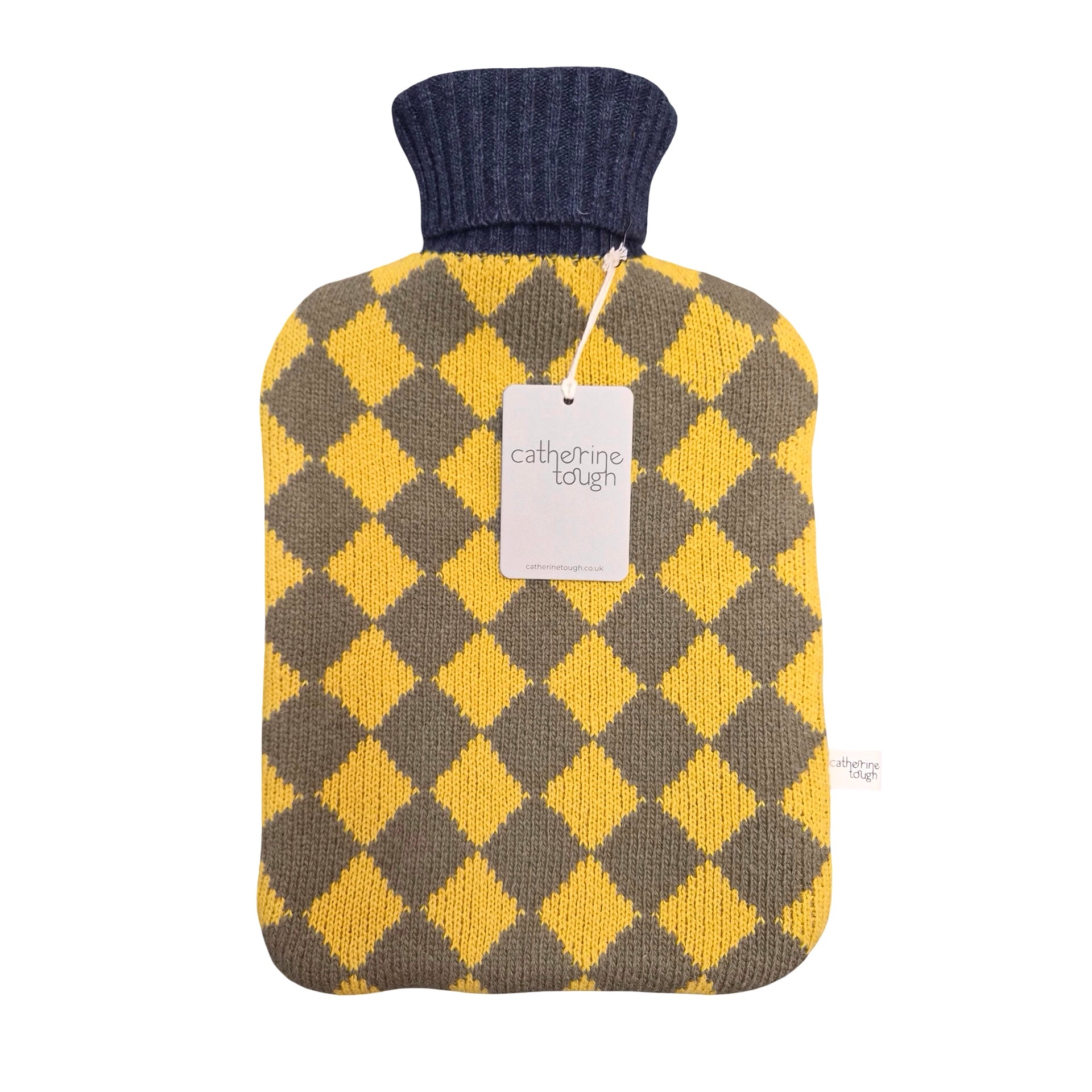 Yellow Diamond Lambswool Hot Water Bottle