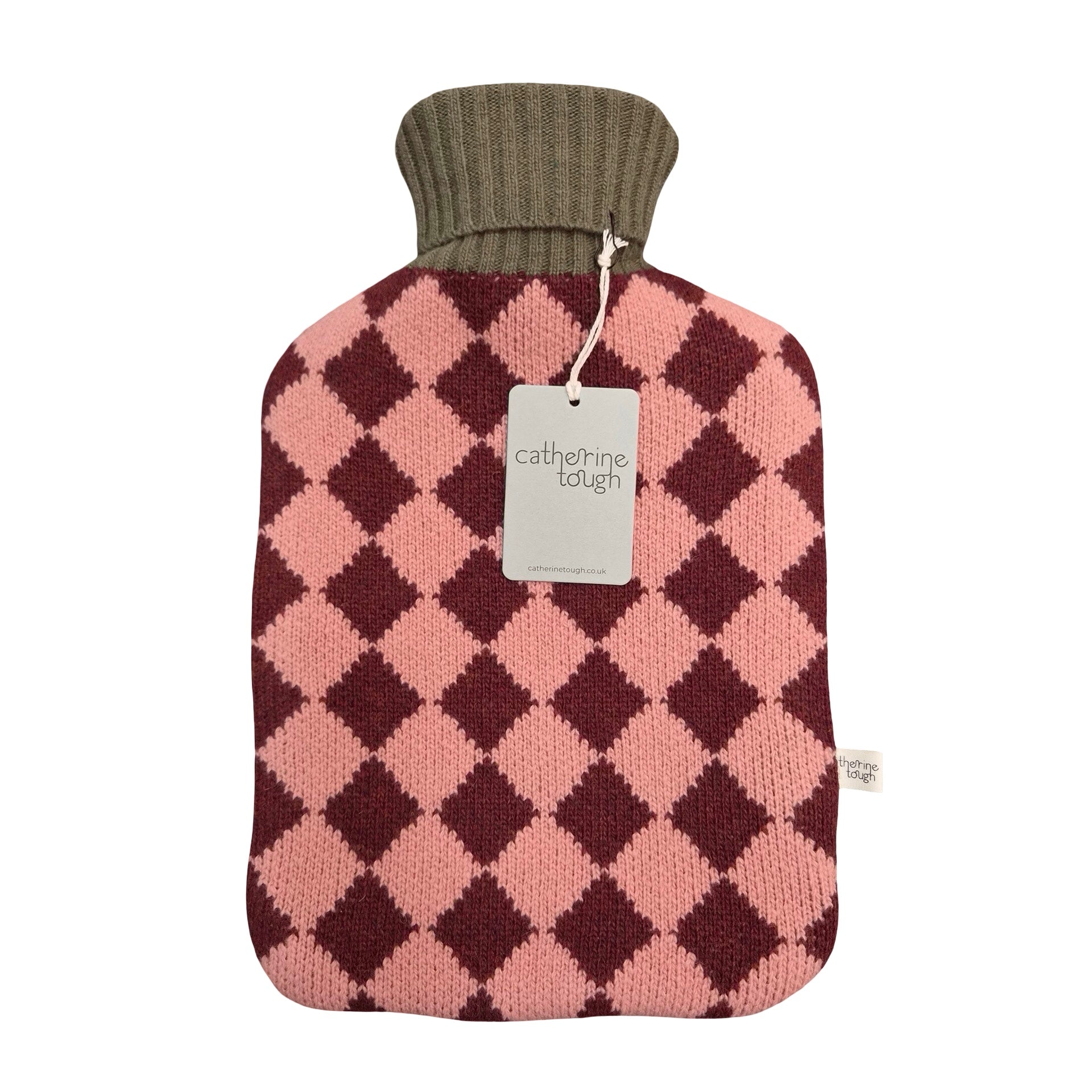 Red Diamond Lambswool Hot Water Bottle