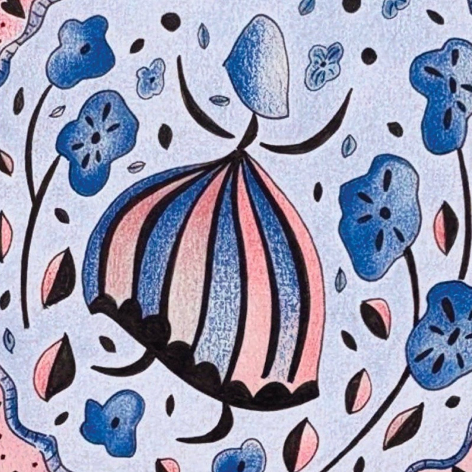 Among the Flowers Print