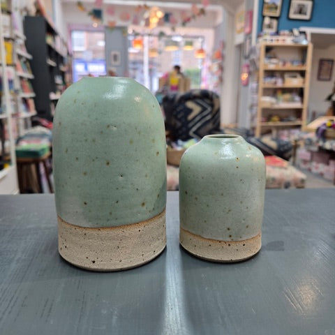 Green Stoneware Vase